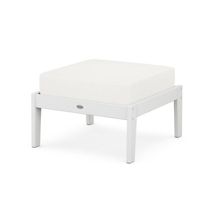 POLYWOOD Deep Seating Ottoman - Outdoor Patio Furniture Cushioned Footrest, Weather-Resistant & Durable - Perfect for Poolside, Garden, or Deck Relaxation