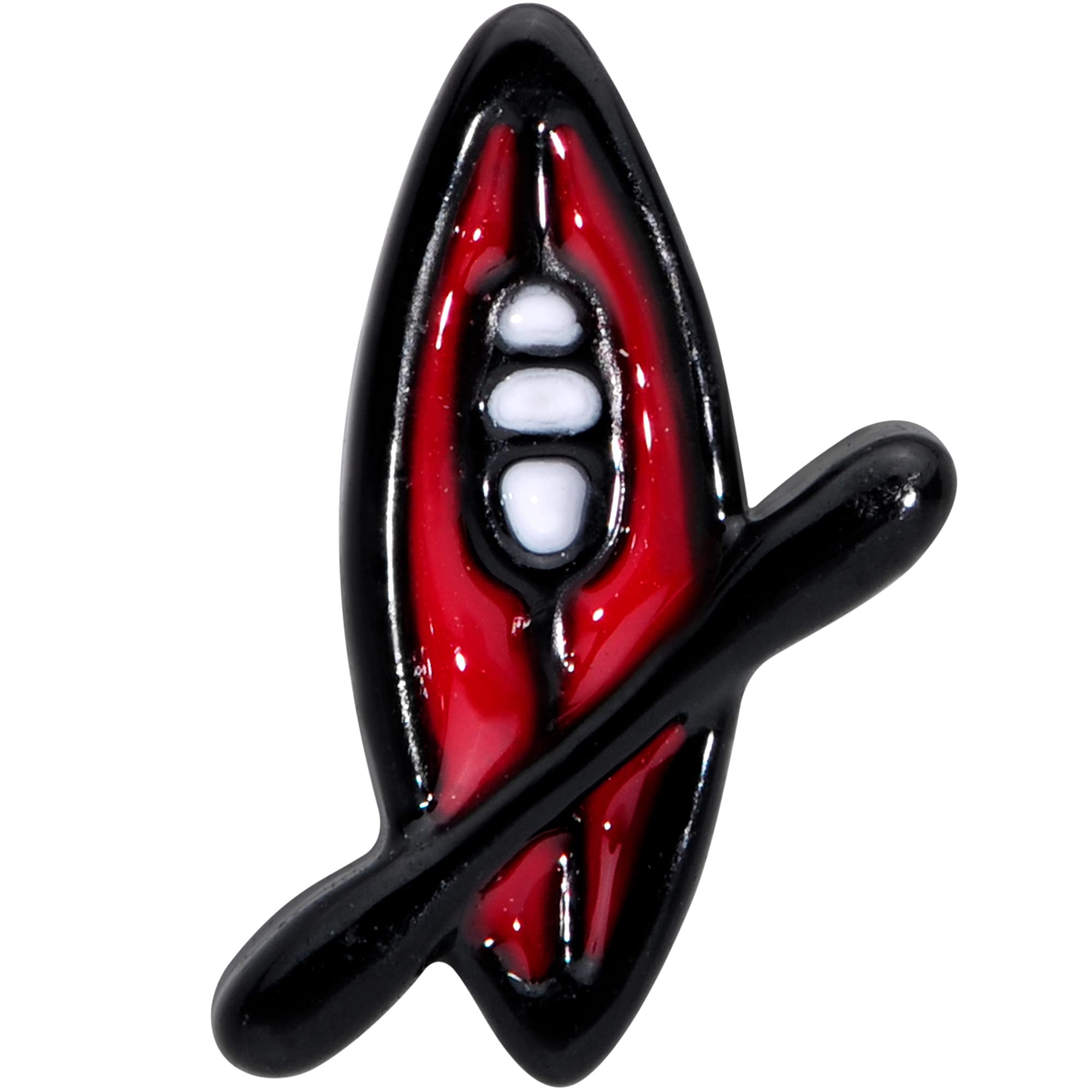 Body Candy Women's 20G Black PVD Steel Nose Ring - Kayak Nose Stud & Nose Bone Body Piercing Jewelry (1/4