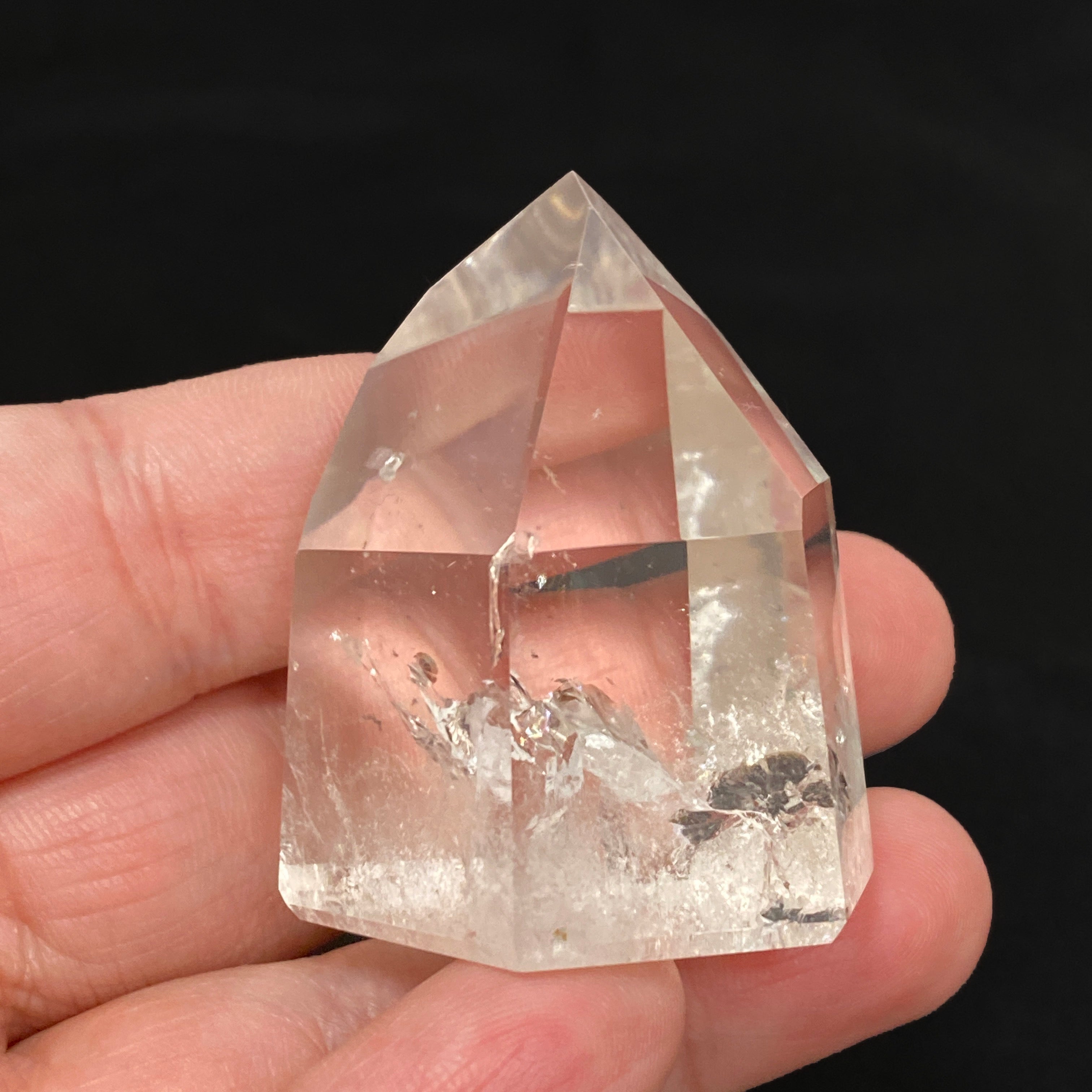 Lemurian Seed Crystal Polished Point - 74g 47x38mm Natural Healing Stone for Meditation, Energy Work & Spiritual Growth - Perfect for Home Decor, Yoga Spaces & Crystal Collections