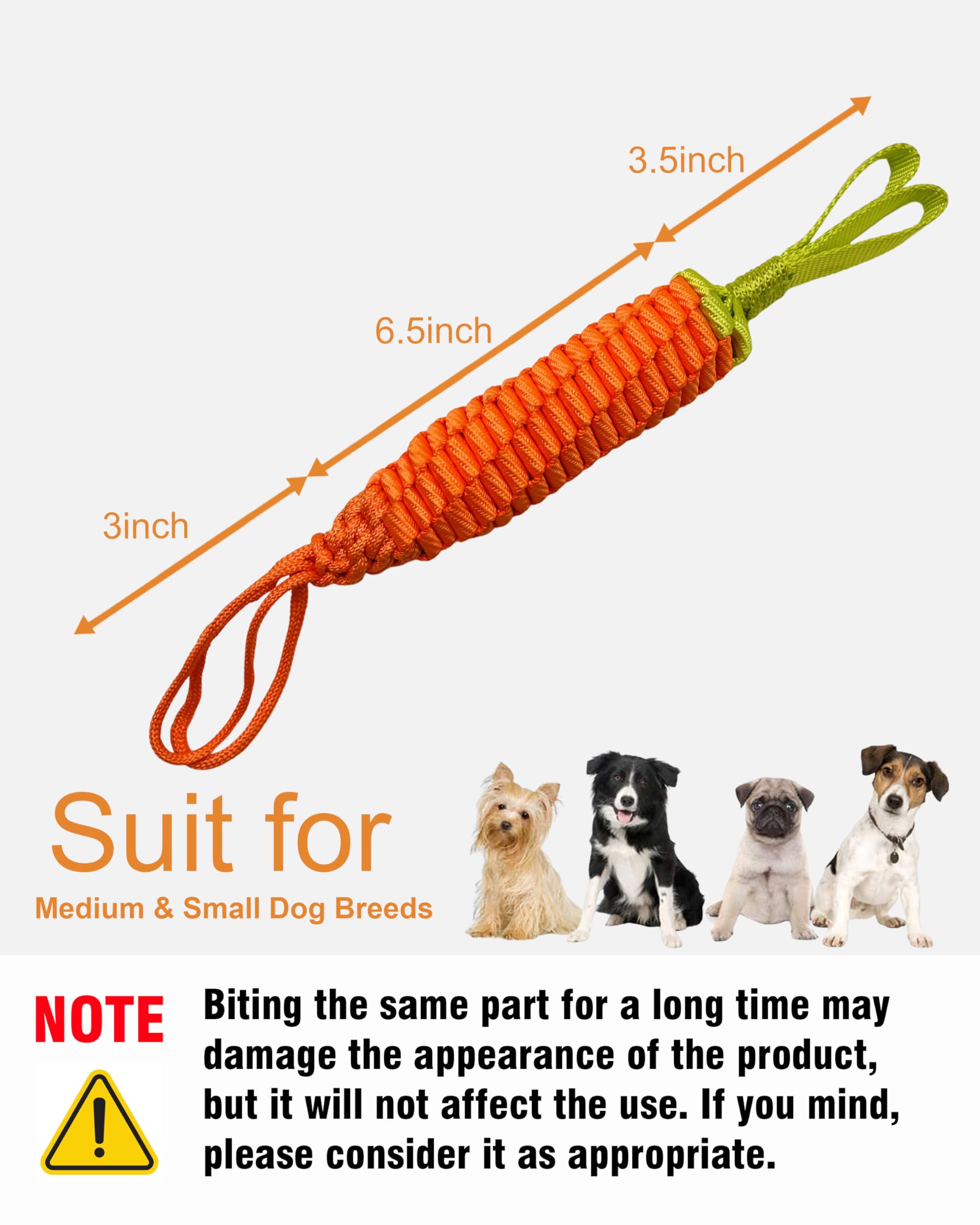 Durable Dog Rope Toy for Tug of War - Natural Puppy Teething Chew Toy for Medium Dogs (Carrot Design) - Perfect for Interactive Play, Training & Dental Health
