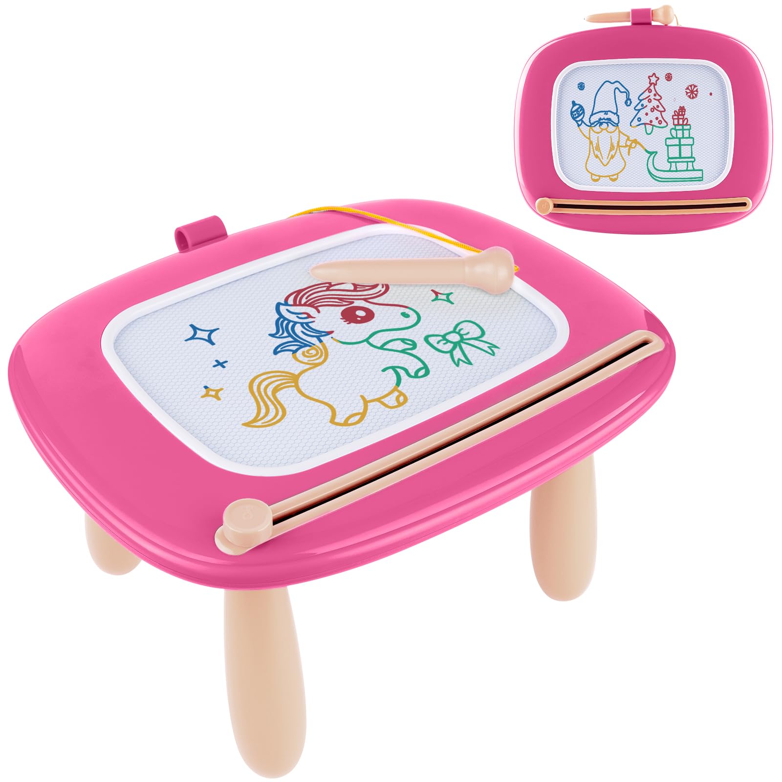 Magnetic Drawing Board for Toddlers 1-3 Years - Erasable Doodle Toy for Girls - Perfect Learning Gift for Home & Travel