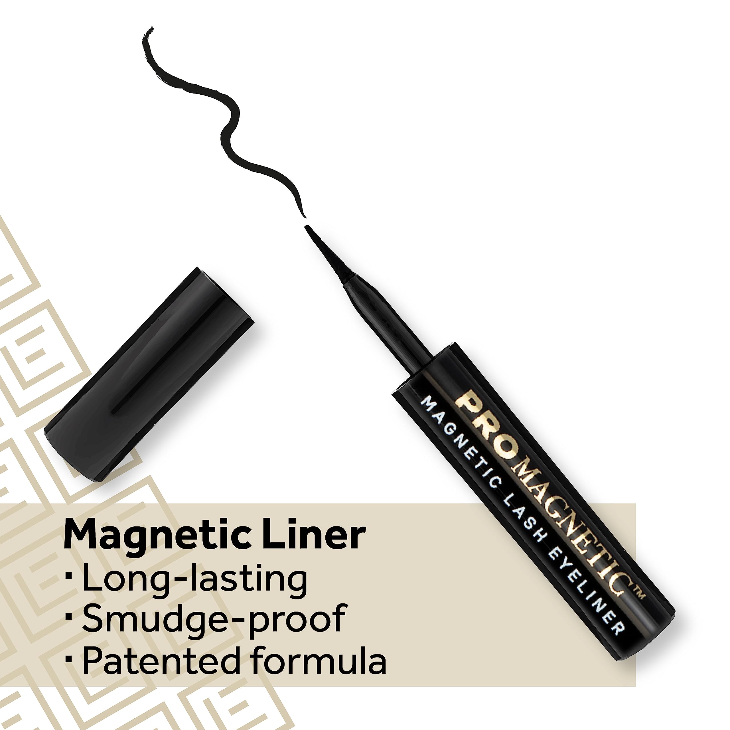 Eylure PROMAGNETIC Eyeliner & Lash Kit No.007 - Natural Fiber False Eyelashes with Magnetic Liner, Black | Perfect for Everyday Wear, Date Night & Special Occasions
