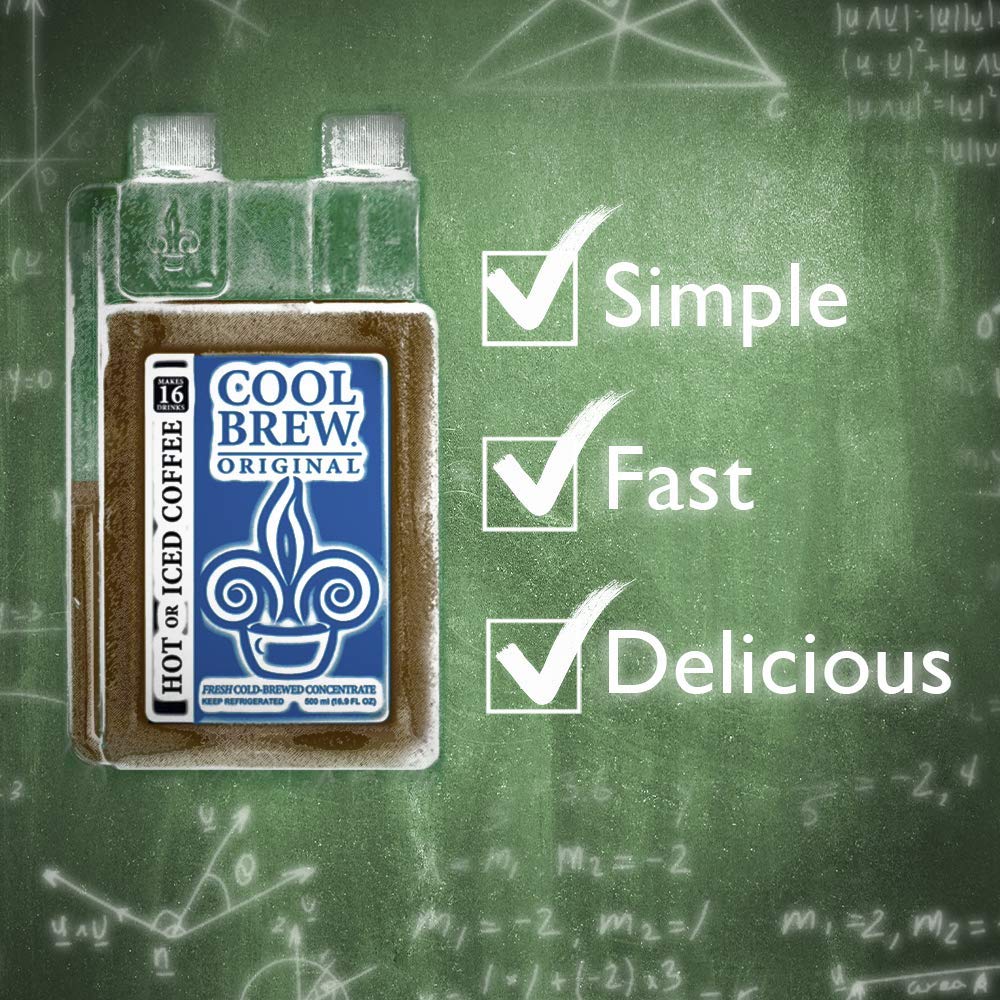 CoolBrew French Roast Cold Brew Coffee Concentrate - 6 Pack (32 Servings per Bottle) | Unsweetened, No Preservatives | Perfect for Iced Coffee, Hot Coffee & DIY Coffee Drinks | Great for Home, Office & On-the-Go