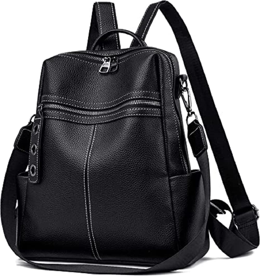 LUZIASA 20L Small Waterproof Backpack for Women & College Girls - Lightweight Travel Daypack, School Bag, Hiking, Commuting (Black)
