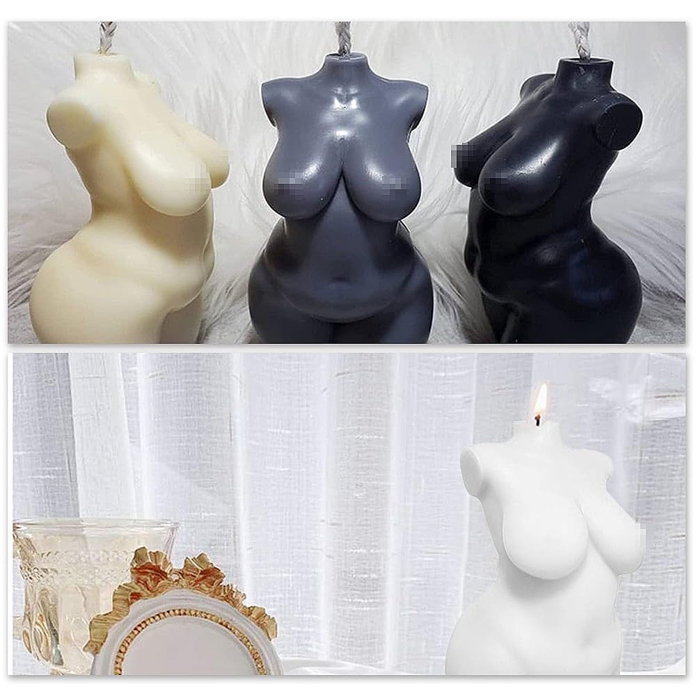 3D Silicone Woman Body Candle Molds for DIY Candle Making - Female Human Wax Molds for Homemade Candles, Soap Making, Epoxy Resin & Plaster Casting - Perfect for Home Decor, Spa Gifts & Craft Projects