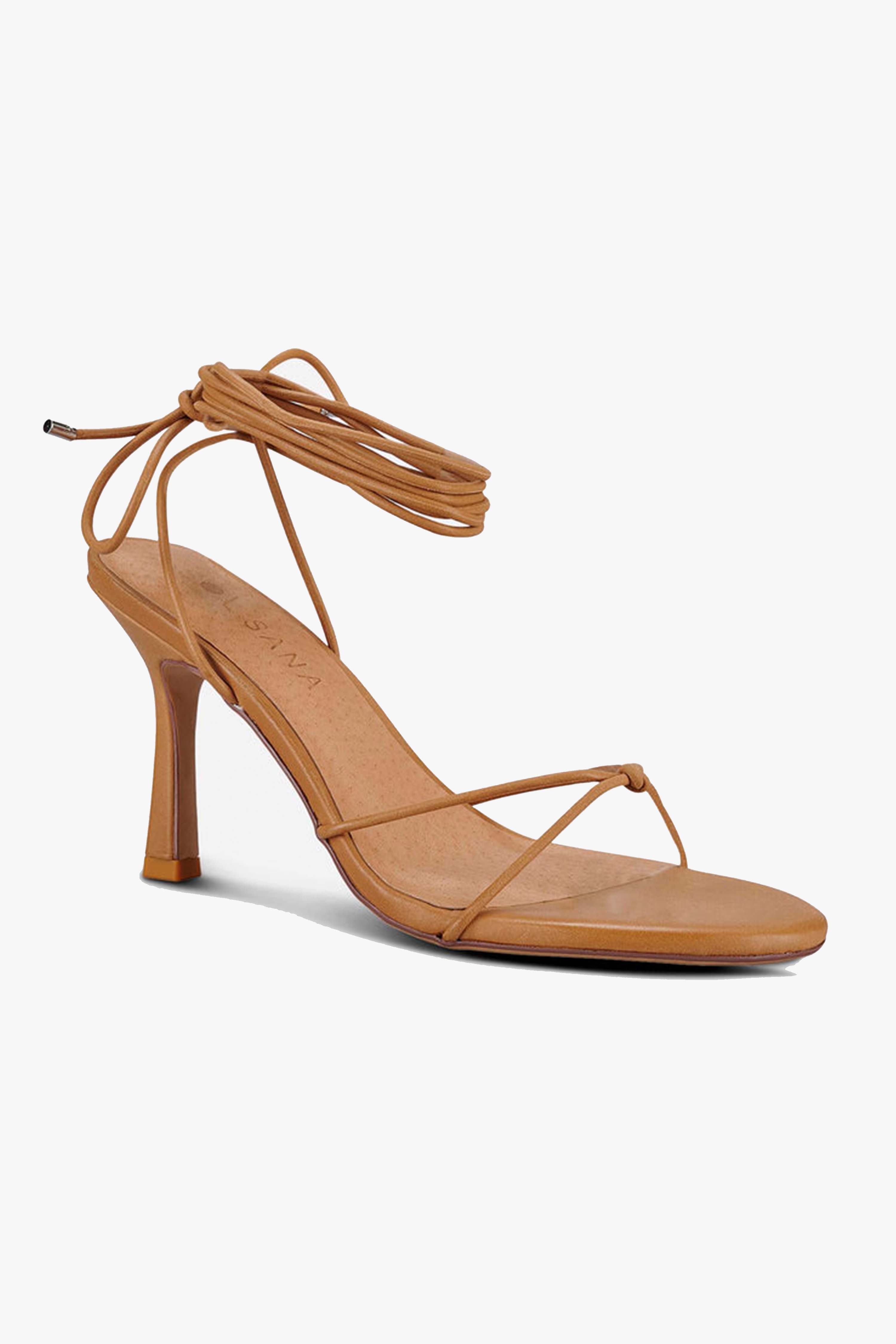 Honey Tan Ankle Strap Heels for Women - Comfortable Chunky Block Heel Sandals for Wedding, Party & Evening Outfits