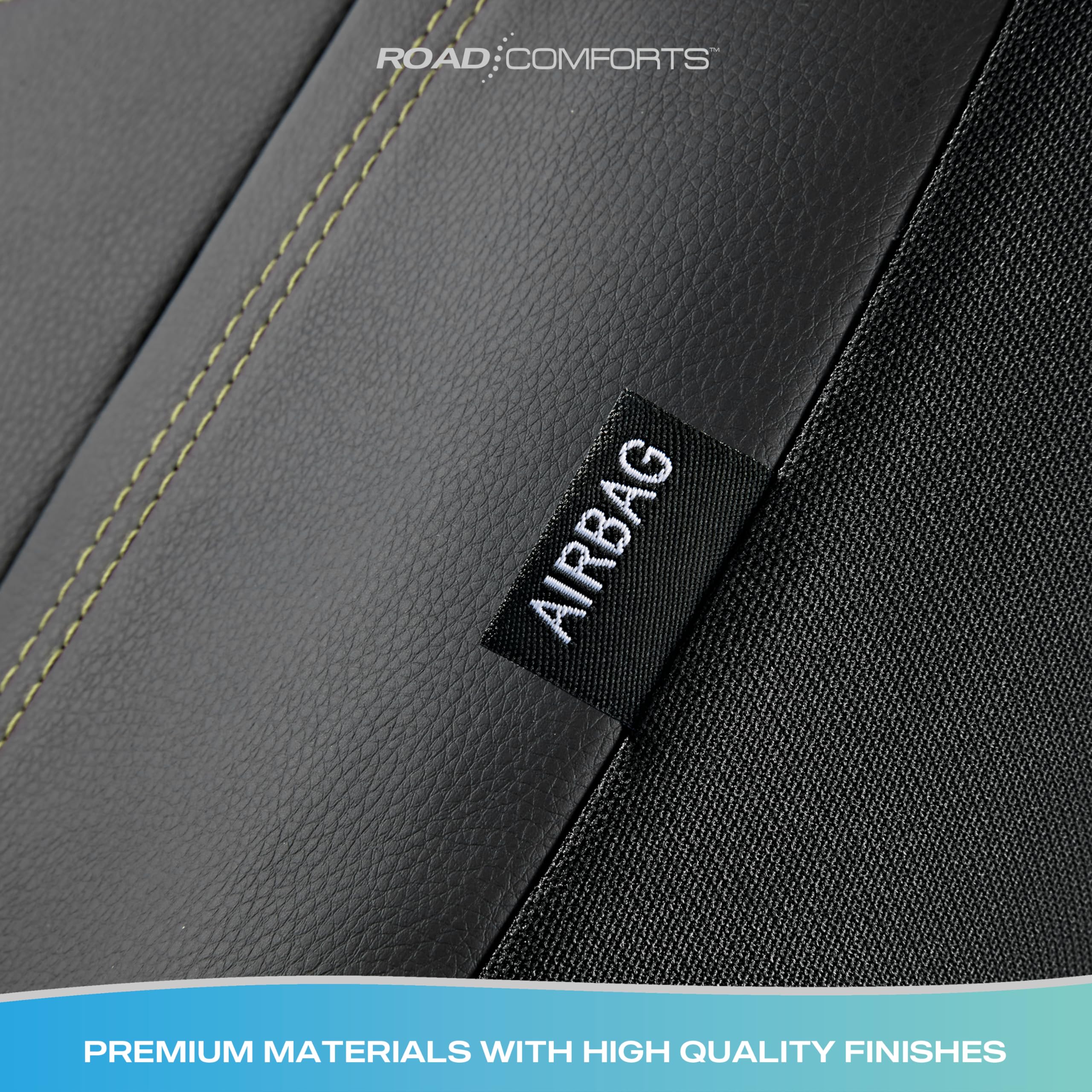 Premium Leather Low Back Car Seat Covers Full Set - Waterproof, Airbag Compatible & Universal Fit for Most Vehicles (Beige) | Perfect for Daily Commute, Road Trips & Protecting Your Car Interior