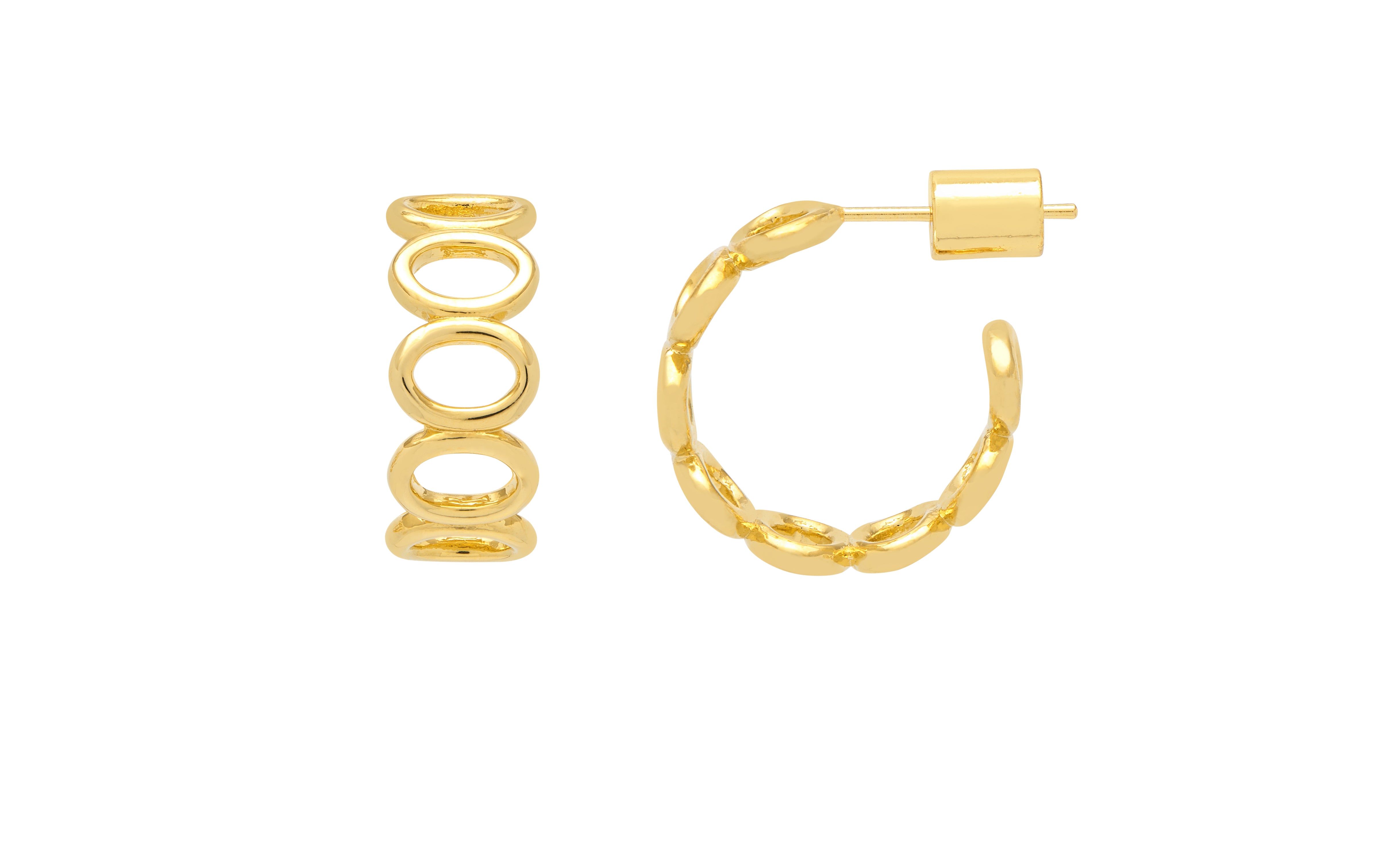 Textured Oval Hoop Earrings for Women - Trendy Gold & Silver Statement Jewelry - Perfect for Parties, Weddings & Everyday Wear