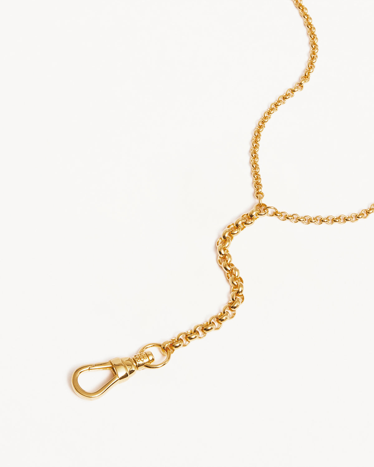 18K Gold Vermeil Your Story Albert Clasp Lariat Necklace - Elegant Layered Chain for Women, Perfect for Weddings, Date Nights & Special Occasions