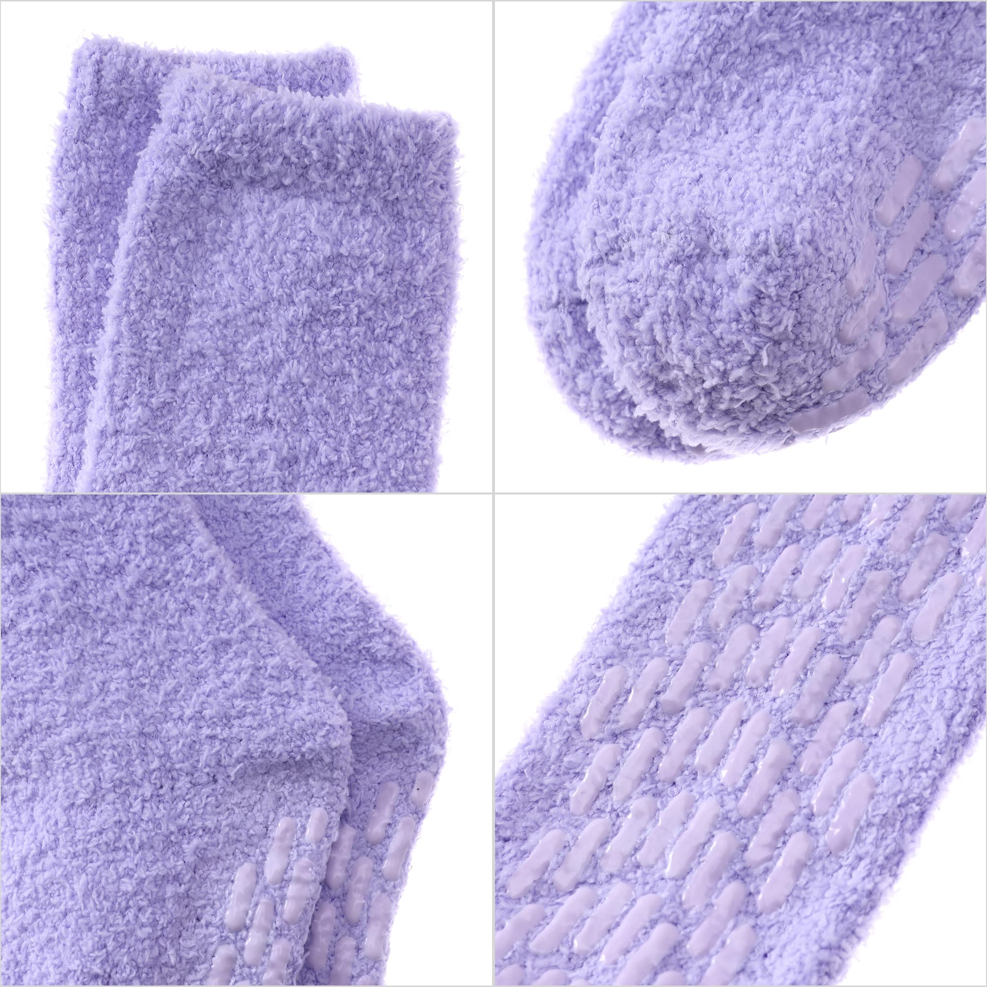 MQELONG Women's Cozy Non-Slip Slipper Socks - Soft Fluffy Fuzzy Warm Hospital Socks with Grips for Indoor, Home & Winter Comfort
