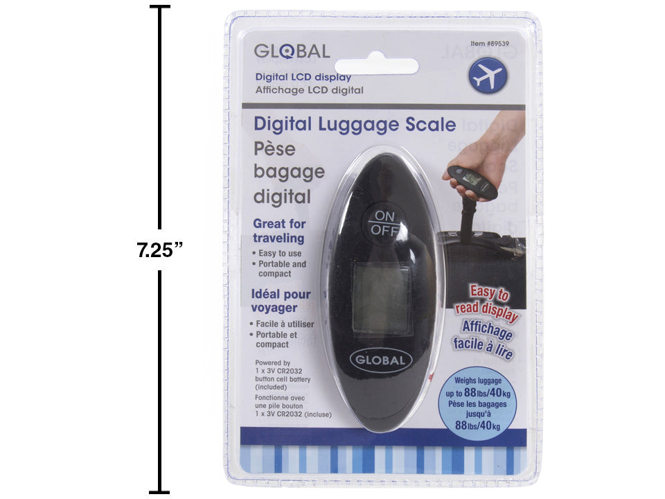 Digital Luggage Scale with LCD Display - Portable Electronic Suitcase Weight Scale for Travel - Perfect for Airports, Cruises, and International Travelers