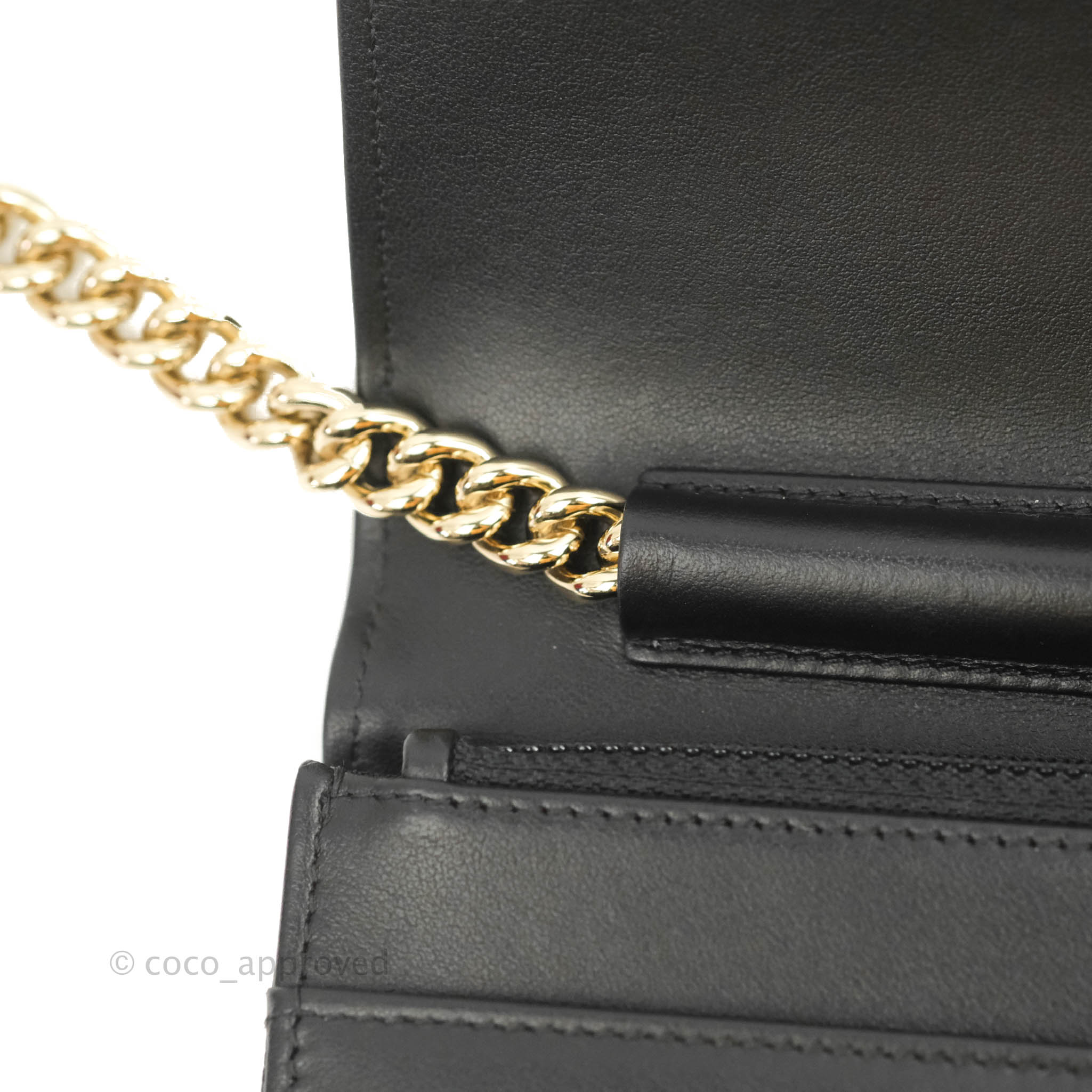Chanel Chevron Boy Wallet On Chain Black Caviar Gold Hardware - Luxury Crossbody Bag for Women, Perfect for Evening Out & Special Occasions