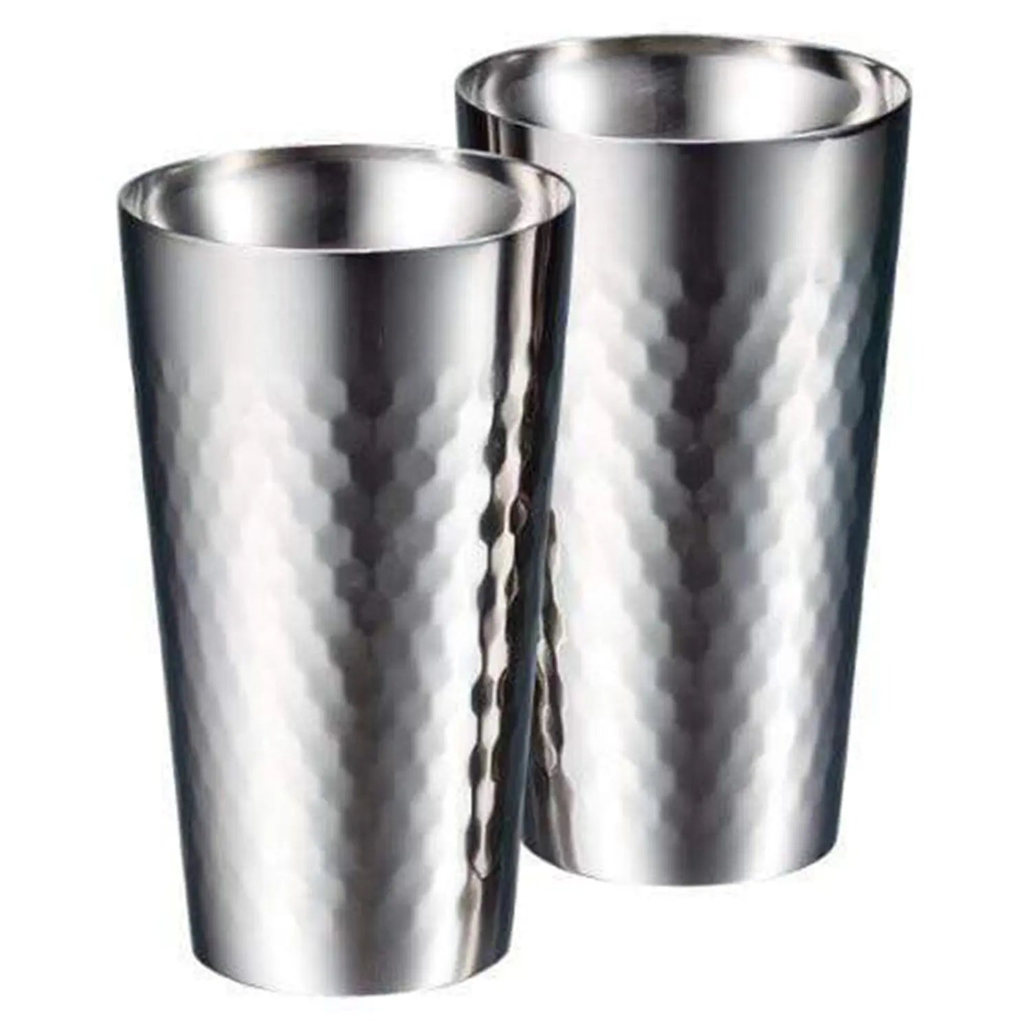 Asahi Titanium Double Wall Insulated Coffee Cup 8oz (240ml) Set of 2 - Hot & Cold Drink Tumbler for Camping, Office, Travel and Outdoor Use