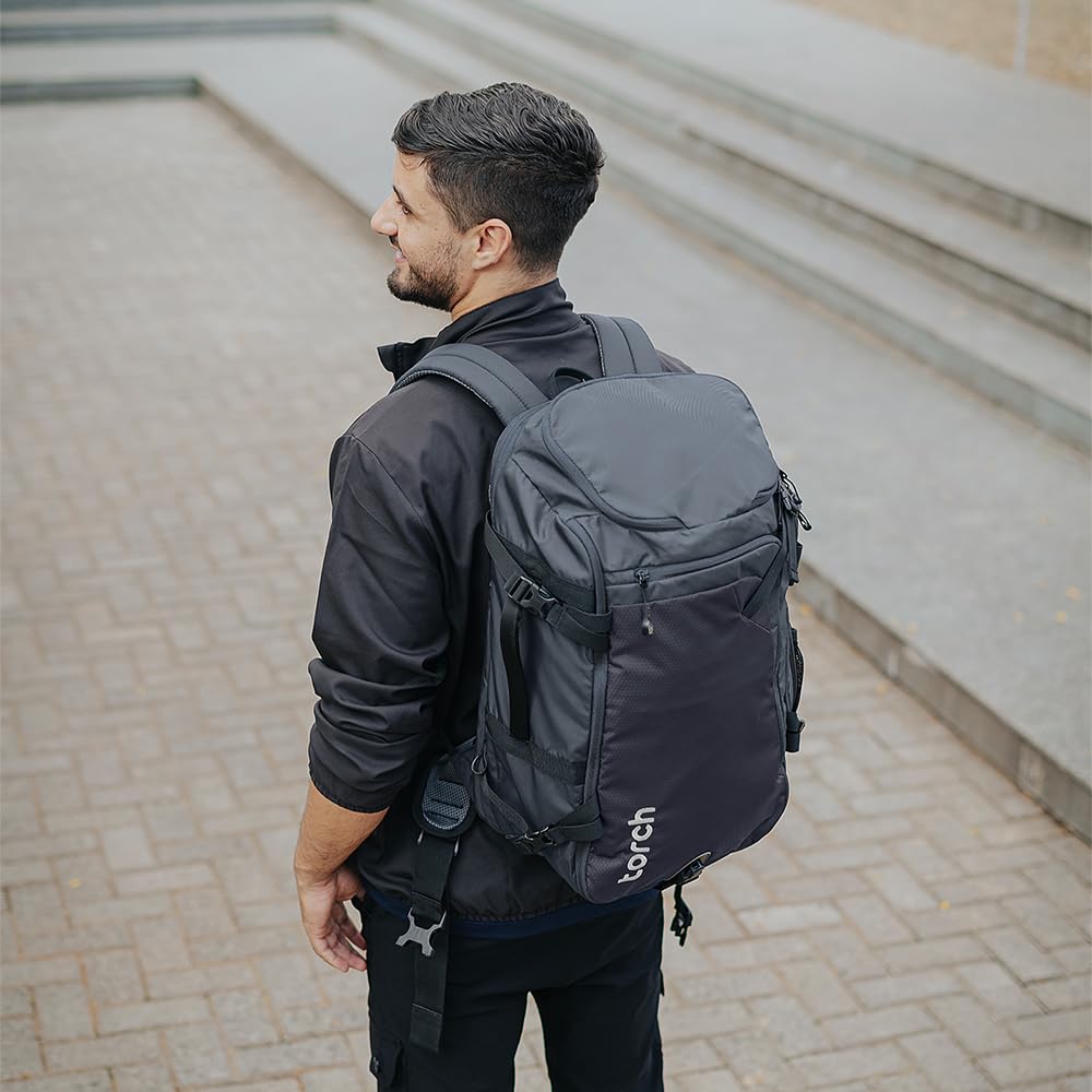 40L Travel Backpack for Men - Airline Approved Carry On Backpack with Rain Cover | Waterproof Hiking Backpack for Camping, Outdoor Adventures & Business Travel | Durable Takahagi Iron Grey Backpack
