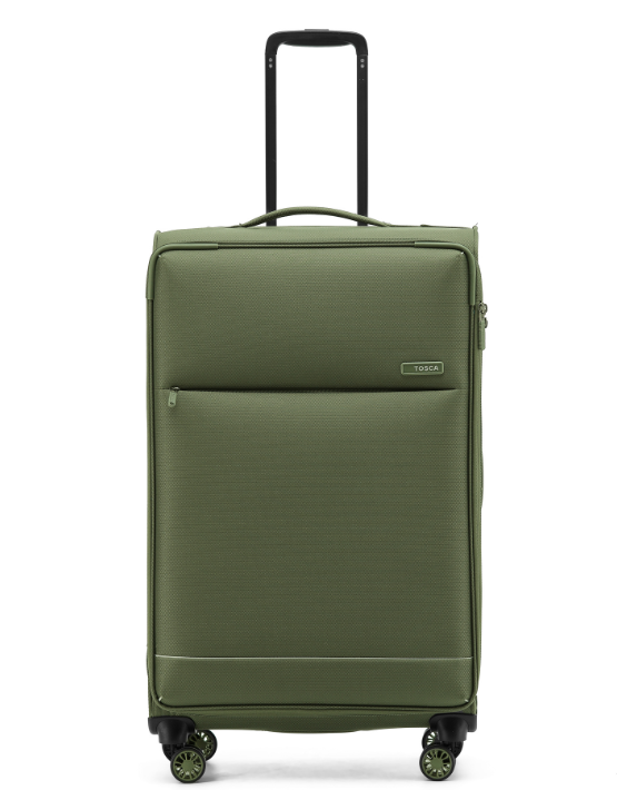 Tosca SO LITE New AIR5055 79cm Large Spinner Suitcase - Lightweight Expandable Travel Luggage with 360° Wheels for Business Trips & Vacations (Khaki)