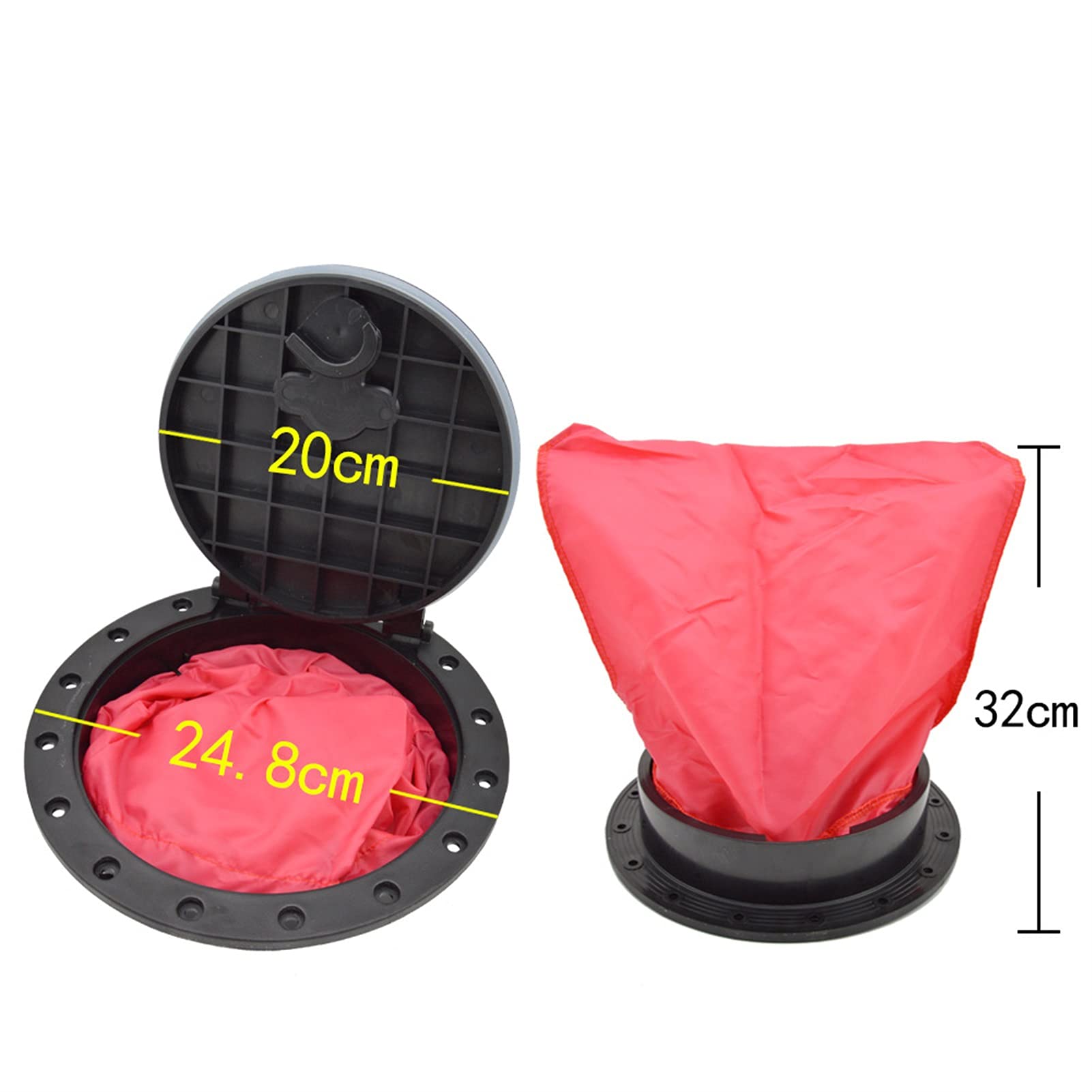 YXYX 8-Inch Standard Round Kayak Hatch Cover - ABS Plastic Kayak Inspection Cover & Fishing Boat Accessories for Storage, Transfer & Maintenance | Durable Kayak Replacement Parts for Outdoor Water Sports & Marine Adventures