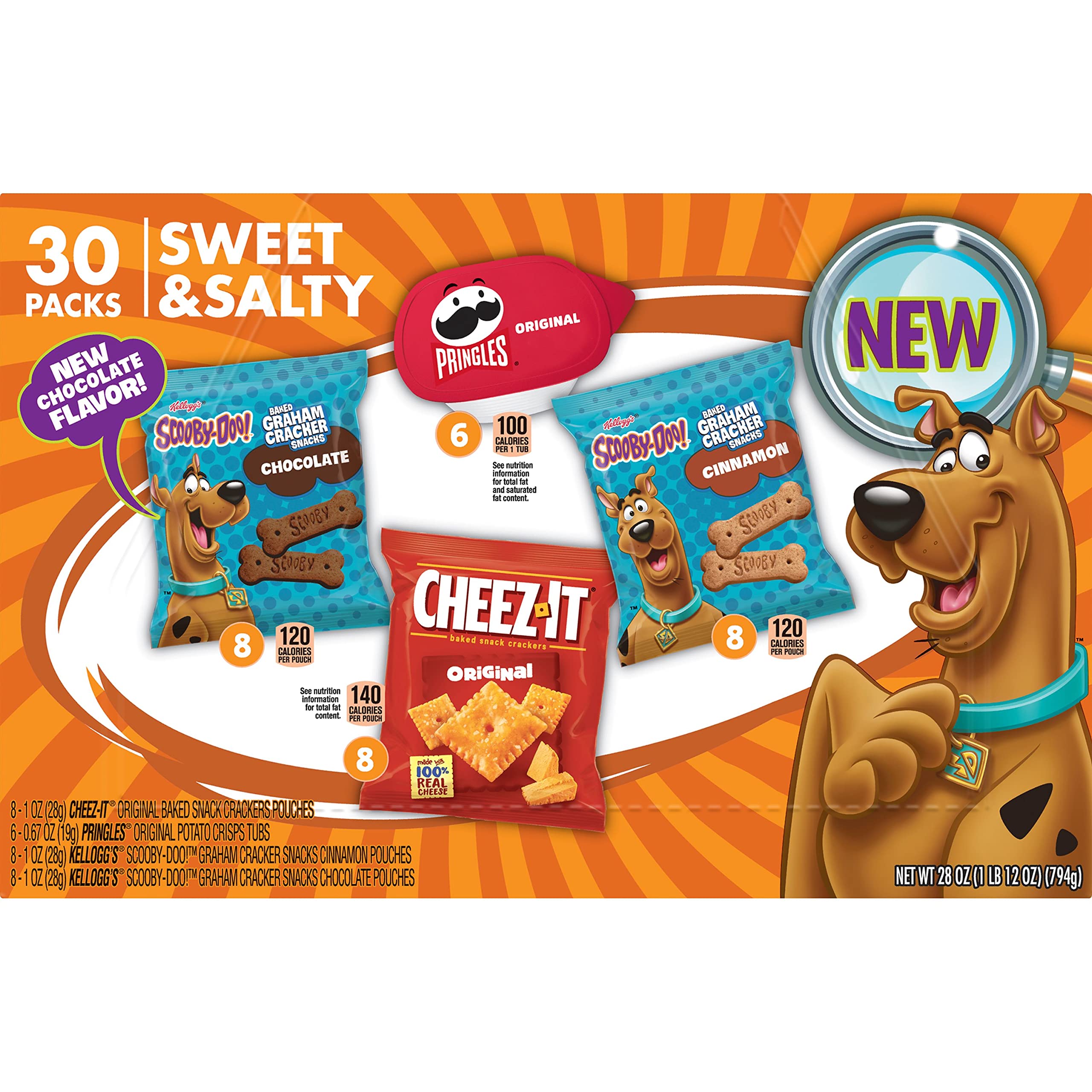 Kellogg's Sweet and Salty Snack Variety Pack - 28oz Box (4 Count) | Granola Bars, Trail Mix & Nut Clusters | Perfect for Office, School Lunch & On-the-Go Snacking