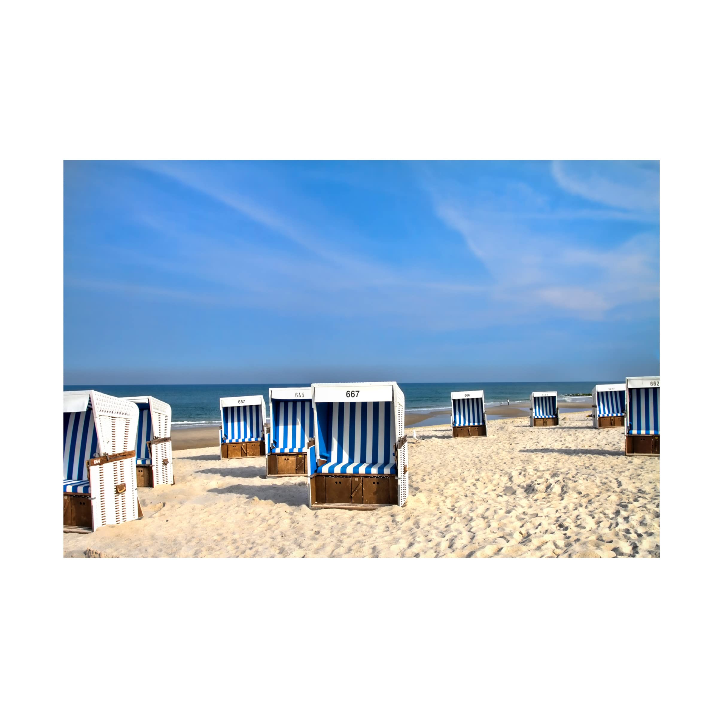 Trademark Fine Art 'Beach' Canvas Wall Art by Iris Wiener - Coastal Decor for Living Room, Bedroom & Office