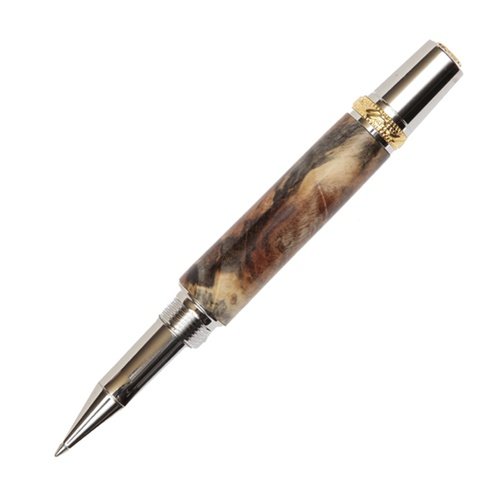Lanier Majestic Rollerball Pen - 22kt Gold Plated with Premium Buckeye Burl Wood - Luxury Writing Instrument for Business Gifts, Office Use & Collectors
