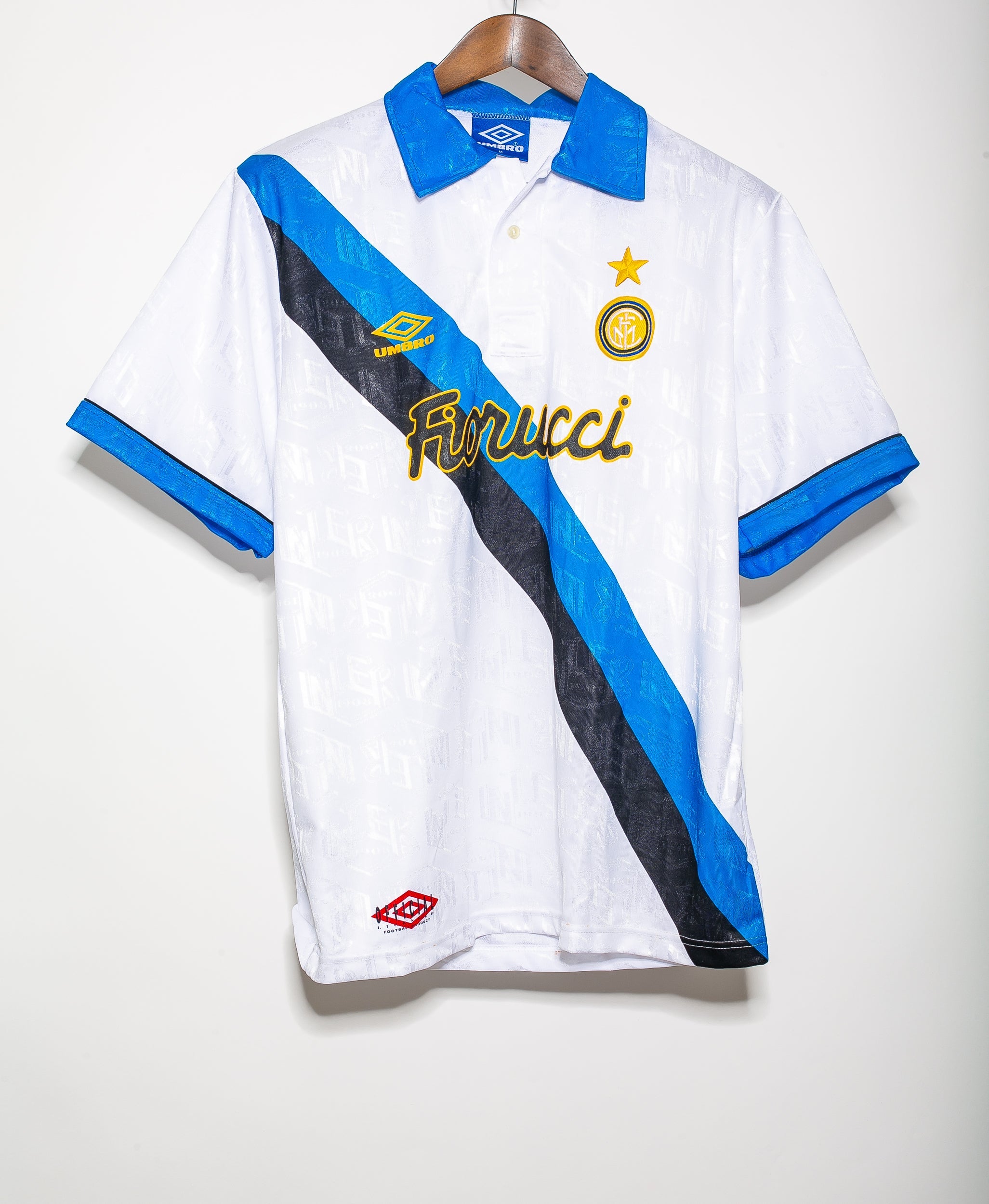 Authentic 1993-94 Inter Milan Away Football Jersey (Size M) - Vintage Soccer Shirt for Fans & Collectors - Perfect for Matchdays, Gifts & Memorabilia