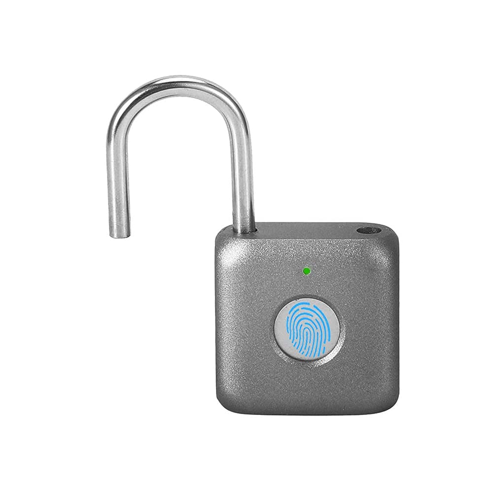Dhiedas Smart Fingerprint Padlock - Keyless Biometric Lock with USB Rechargeable for Gym, Home, Office, Luggage & Bikes | Secure Digital Lock for Doors, Suitcases & Backpacks | Ideal for Travel, Storage & Personal Security