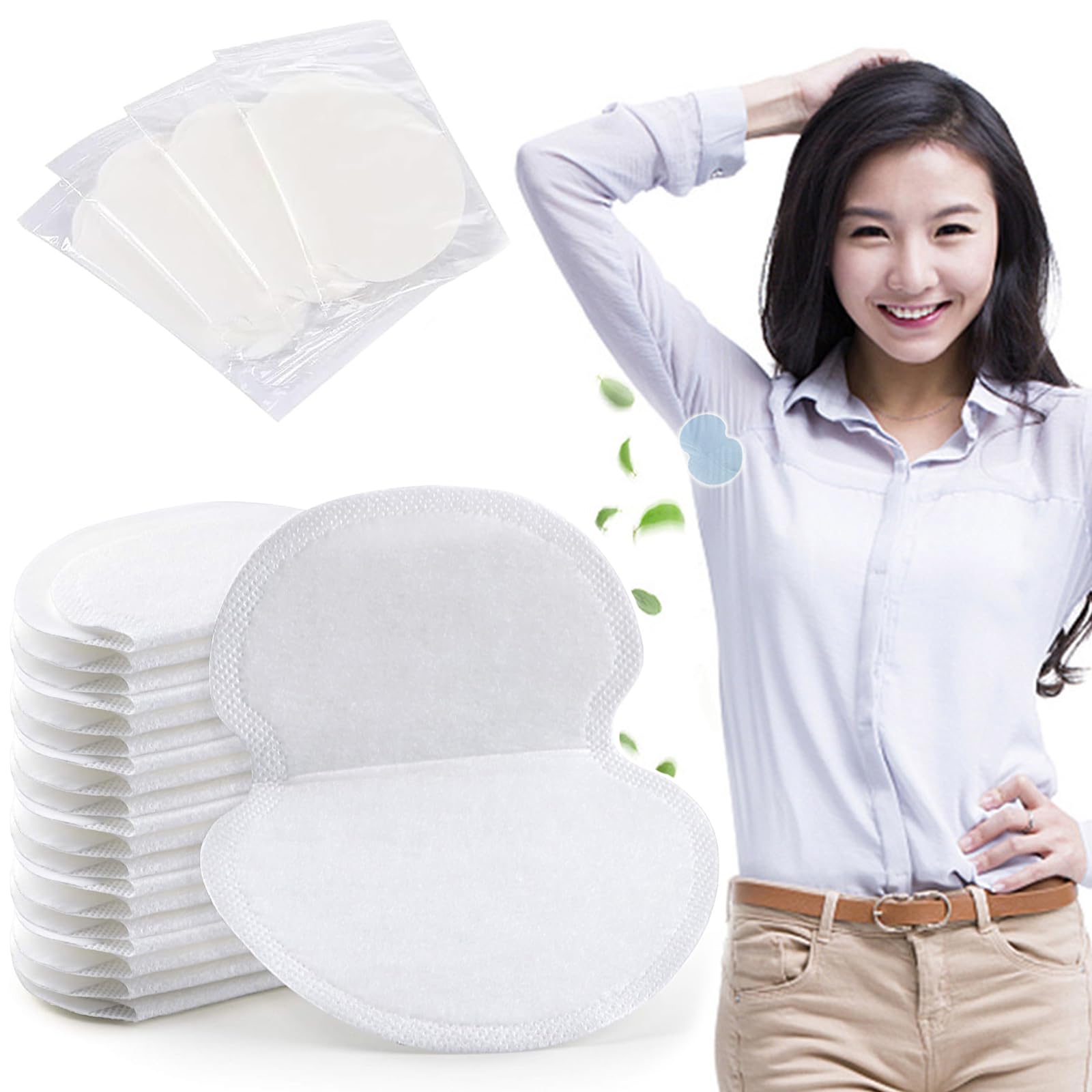 Premium Underarm Sweat Pads - 100 Pack Hyperhidrosis Protection for Men & Women | Comfortable, Absorbent Dress Shields | Armpit Guards for Workouts, Business Attire & Daily Use