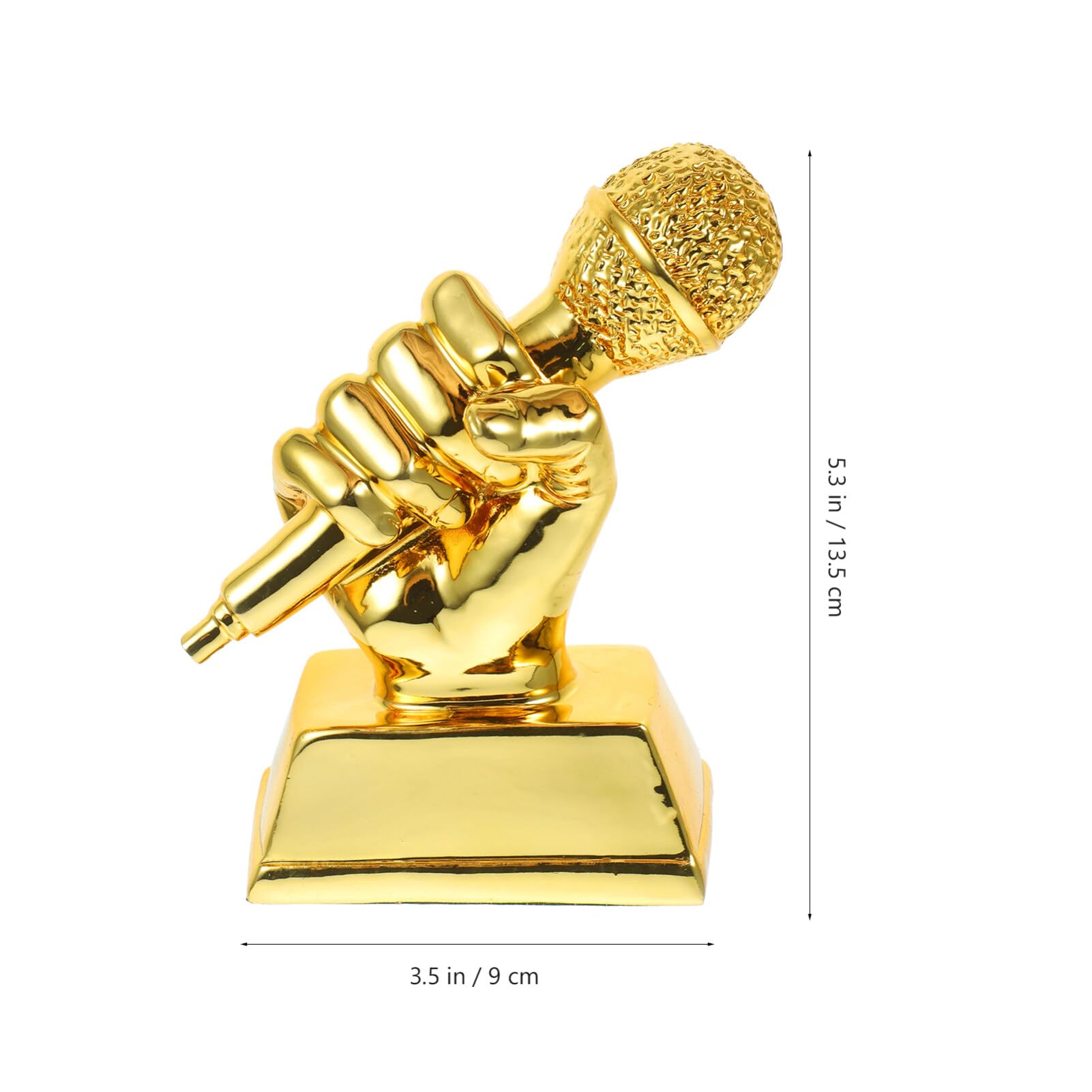 Happyyami Golden Singing Competition Trophy with Small Microphone - Award Cup for Music Contests, Karaoke Events & Talent Shows - Perfect for Winners, Performers & Singers