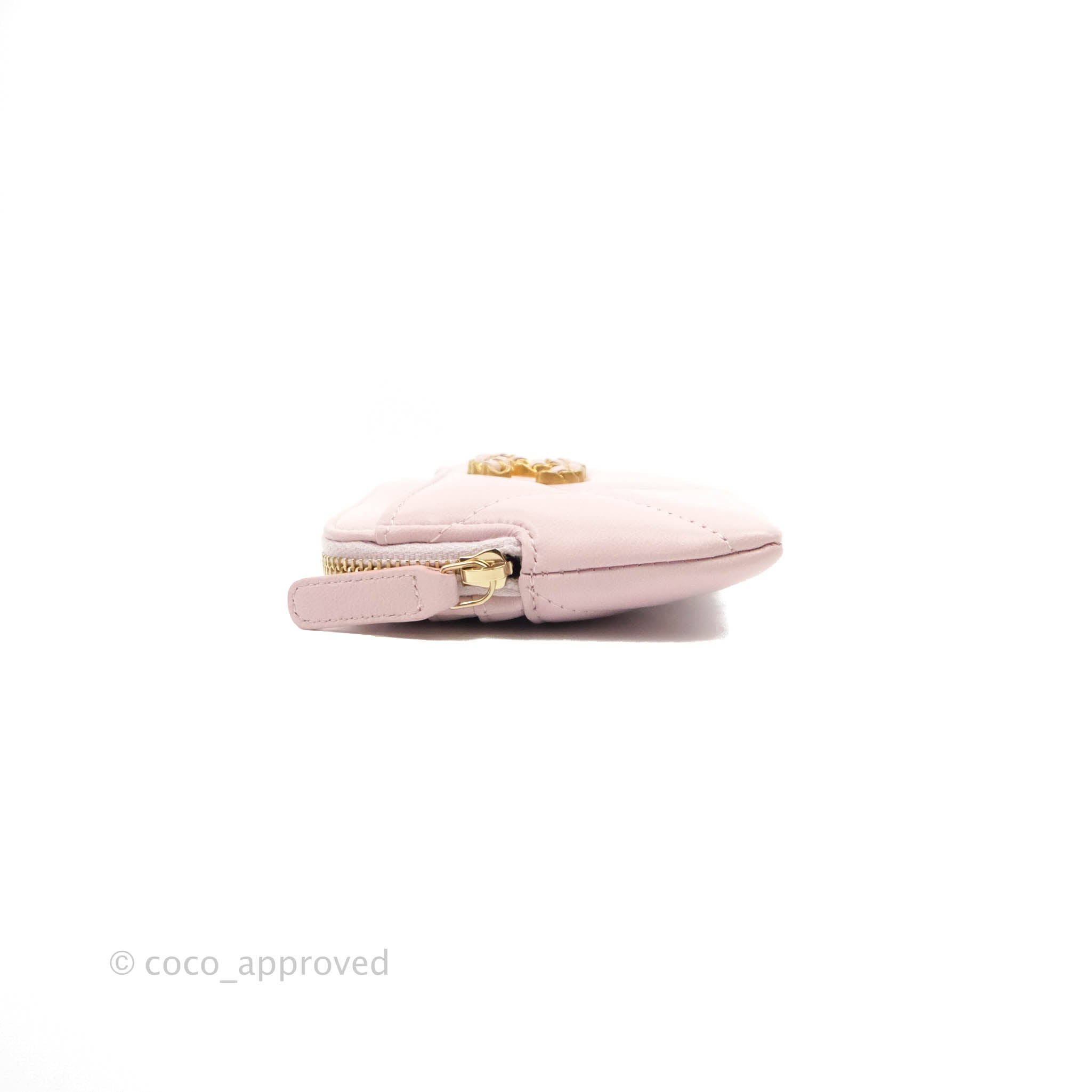 Chanel 19 Zip Card Holder in Light Pink Lambskin with Gold Hardware - Luxury Wallet for Women, Perfect for Everyday Use & Gift Giving