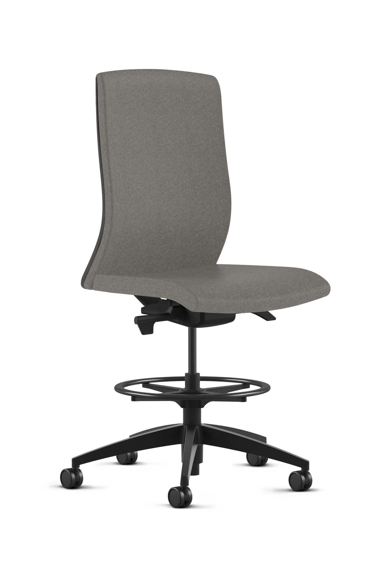 Ergonomic Fabric Stool with Foot Ring - 8