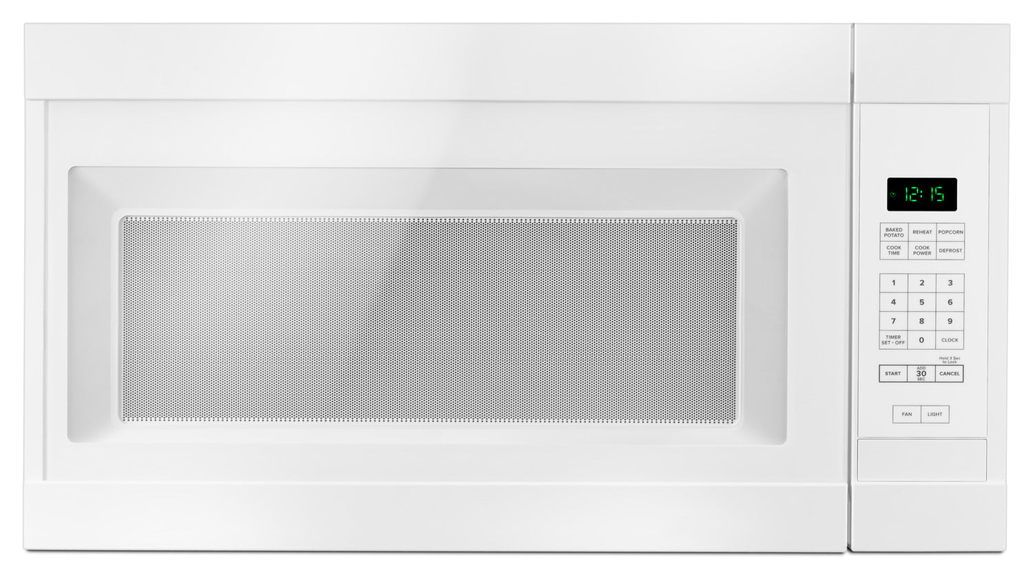 Amana YAMV2307PFW 1.6 Cu. Ft. White Over-the-Range Microwave Oven - Perfect for Small Kitchens, Apartments & Space-Saving Cooking