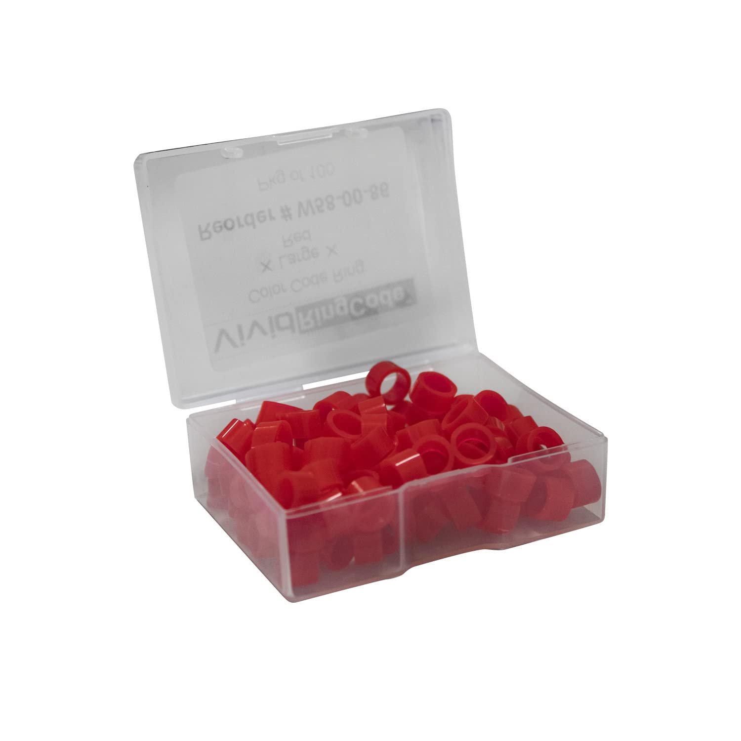 100pcs Dental Silicone Color Code Rings - Easy to Clean, Strong & Durable for Dental Instrument Identification (Red) | Perfect for Dental Offices, Clinics & Sterilization Organization