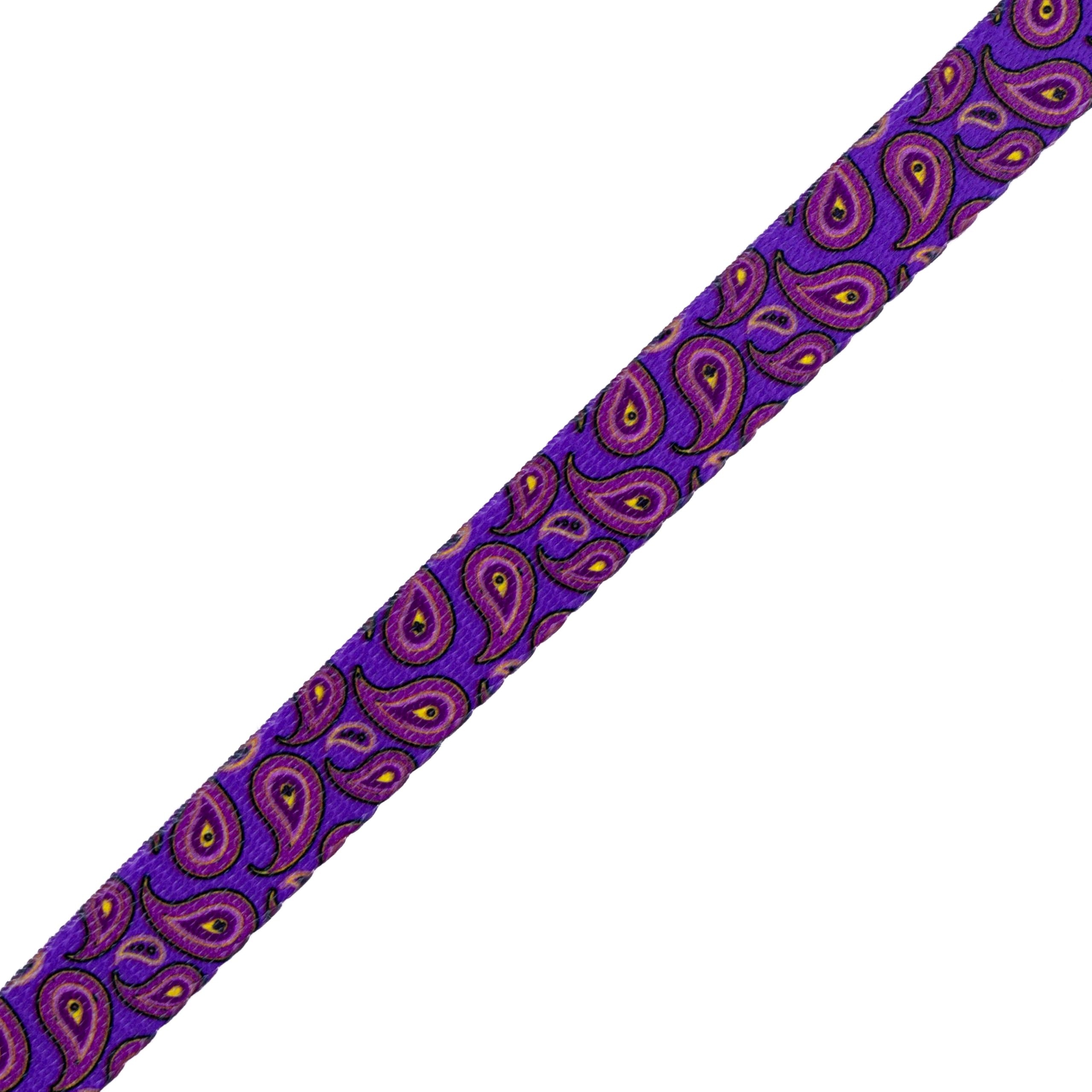 Country Brook Design - Purple Paisley Polyester Webbing for DIY Crafts, Sewing Projects & Home Decor | Durable Fabric Strapping for Handbags, Belts & Accessories