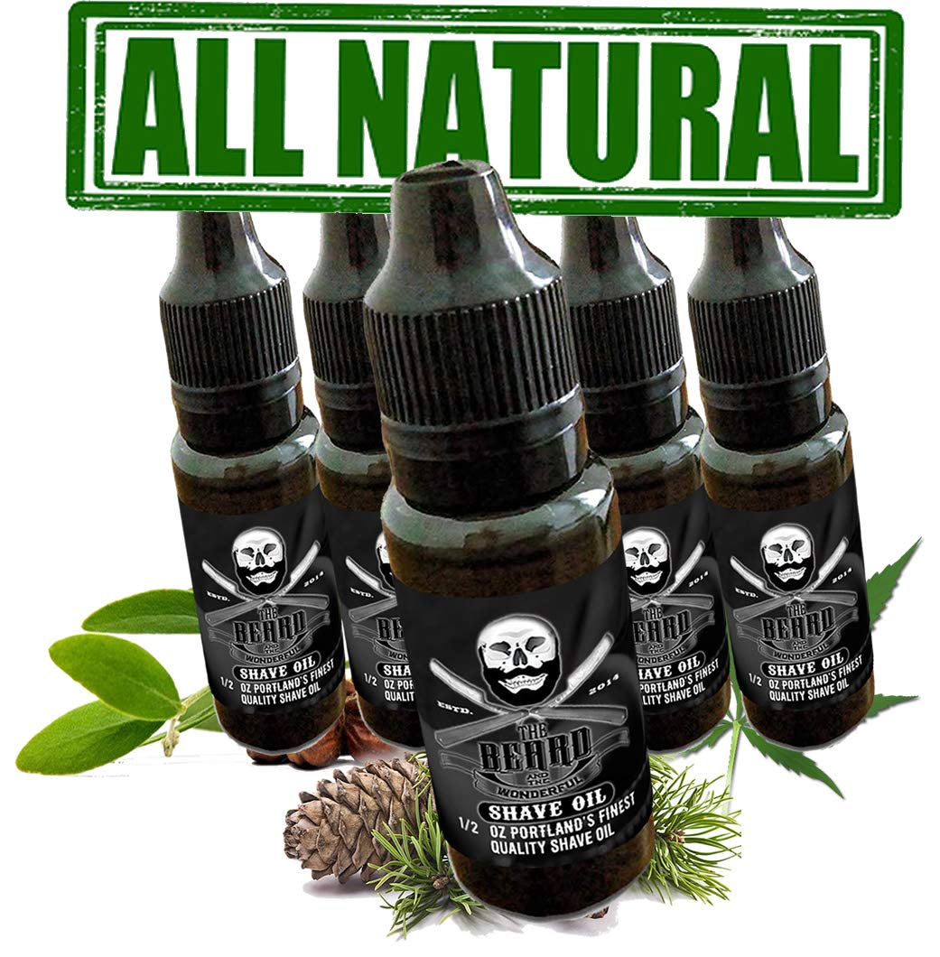 Premium Natural Shave Oil with Tea Tree, Eucalyptus, Jojoba & Hemp Seed Oil - Healing, Protective, Soothing & Moisturizing Formula for Men - Ideal as Pre-Shave Treatment or Post-Shave Moisturizer - Perfect for Sensitive Skin & Daily Grooming Routine