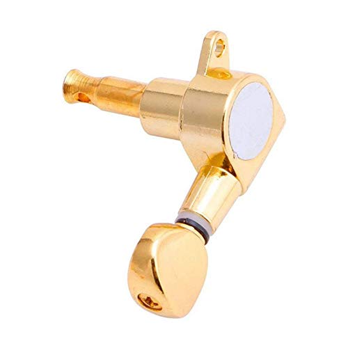 Premium 6-Piece Locking Guitar Tuning Pegs Set - Gold 3L + 3R Machine Heads for Acoustic/Electric Guitars - Smooth String Tuning & Enhanced Stability - Perfect for Performances, Practice & Guitar Maintenance