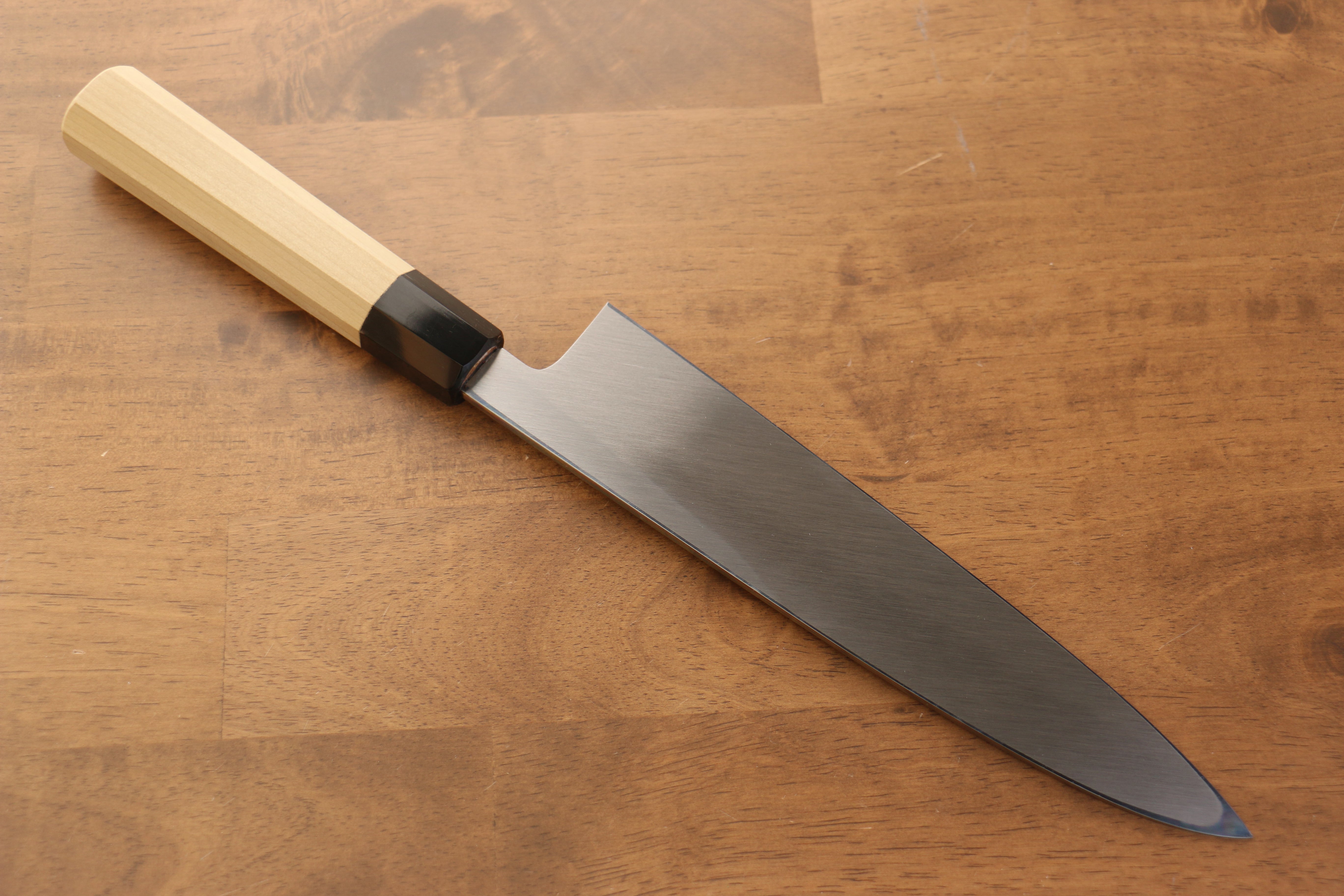 Jikko Arata White Steel No.2 Gyuto Japanese Chef Knife 240mm - Magnolia Wood Handle - Professional Kitchen Knife for Slicing, Dicing & Meat Cutting