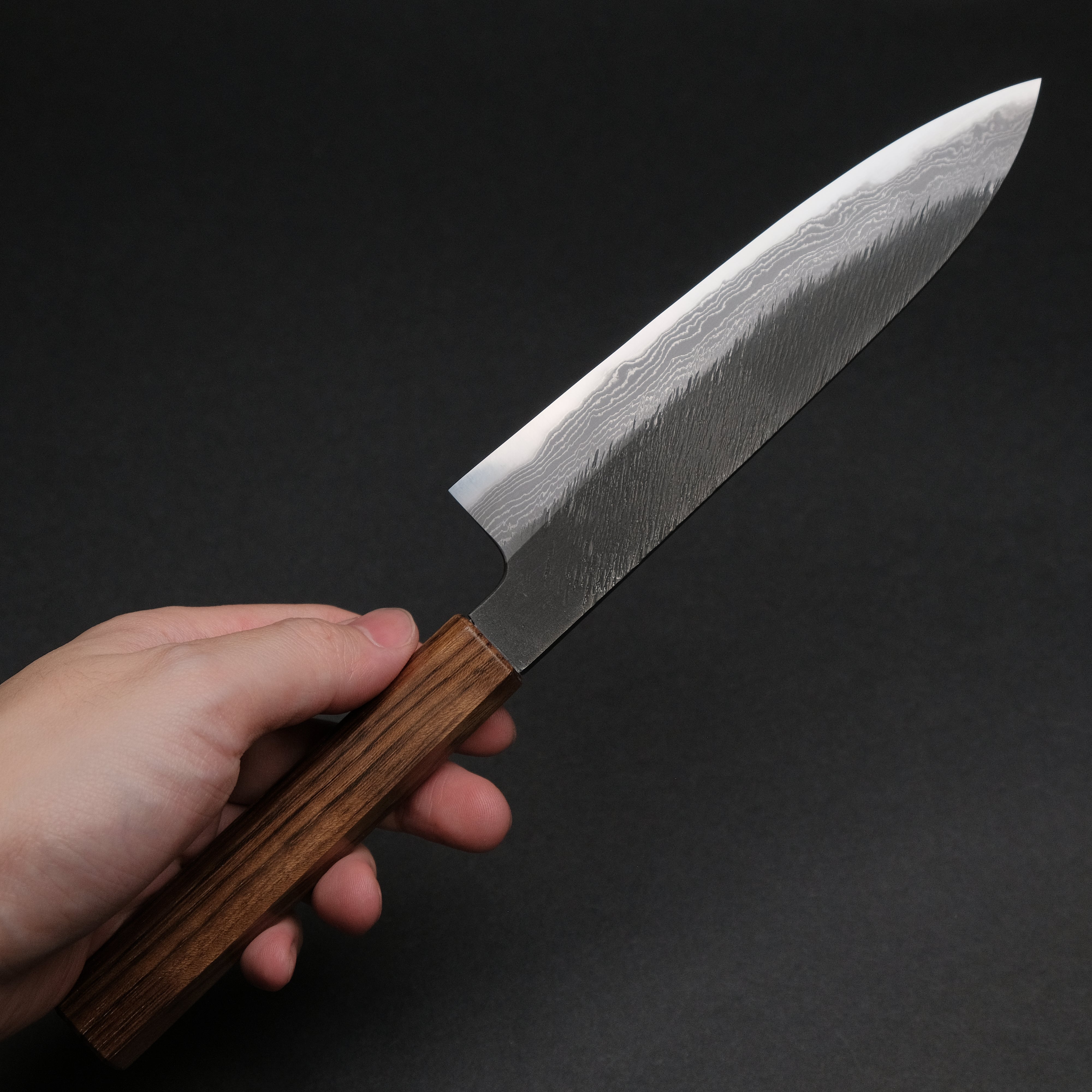 Premium Ajikataya White #2 Matsuba Damascus Petty Knife 150mm - Handcrafted Japanese ObanKole Handle (#70) - Perfect for Slicing, Garnishing & Precision Kitchen Tasks