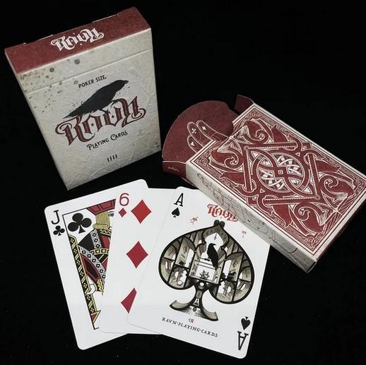 RAVN IIII Playing Cards - Premium Red Deck by Stockholm17 for Magic Tricks, Cardistry & Poker Games