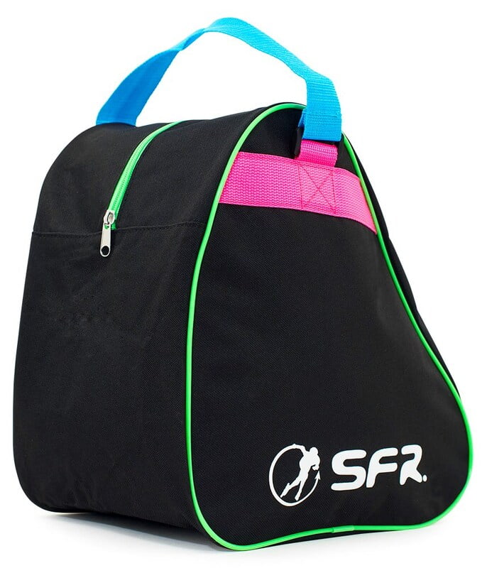 SFR Vision Junior Skate Bag Disco - Lightweight Roller Skating Backpack for Kids with Wheels - Perfect for Roller Skating Rink, Skate Park & Travel Accessories Storage