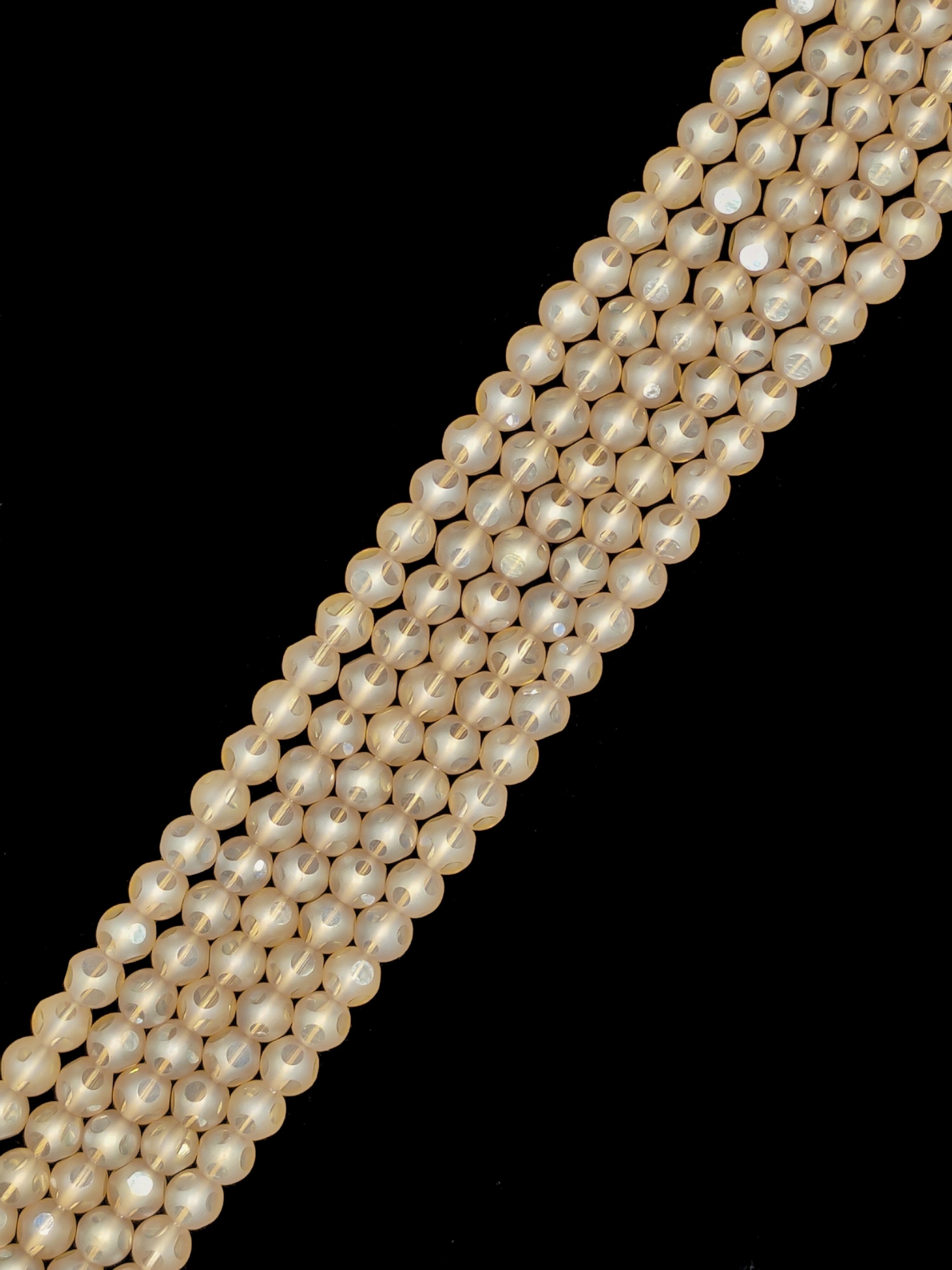 Peach Crystal Glass Faceted Round Beads - 4mm 6mm 8mm 10mm 15.5 Inch Strand - DIY Jewelry Making, Bracelets, Necklaces & Craft Projects