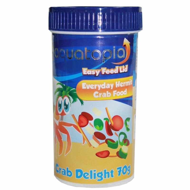 Aquatopia Hermit Crab Delight 70g - Natural Protein Food for Hermit Crabs | Perfect for Molting & Growth | Terrarium & Aquarium Habitat Use