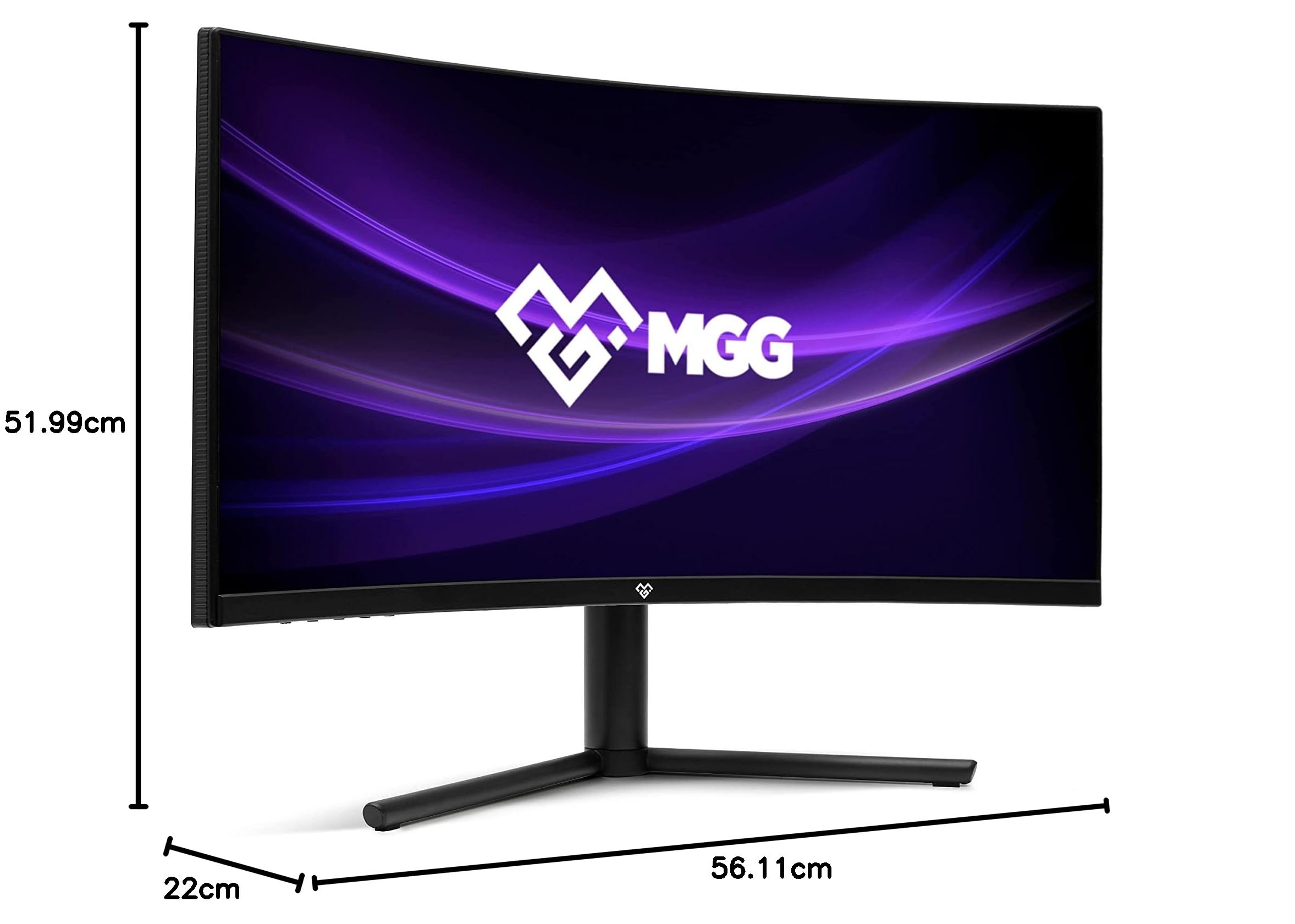 Millennium 24-inch Curved Gaming Monitor - Full HD 1080p, Black - Perfect for Esports, Streaming & Home Office Setup