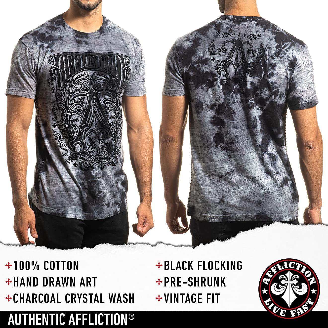 Affliction Men's T-Shirts - Classic Core Graphic Tees for Casual Wear & Street Style | Gym, Outdoors, Everyday Fashion