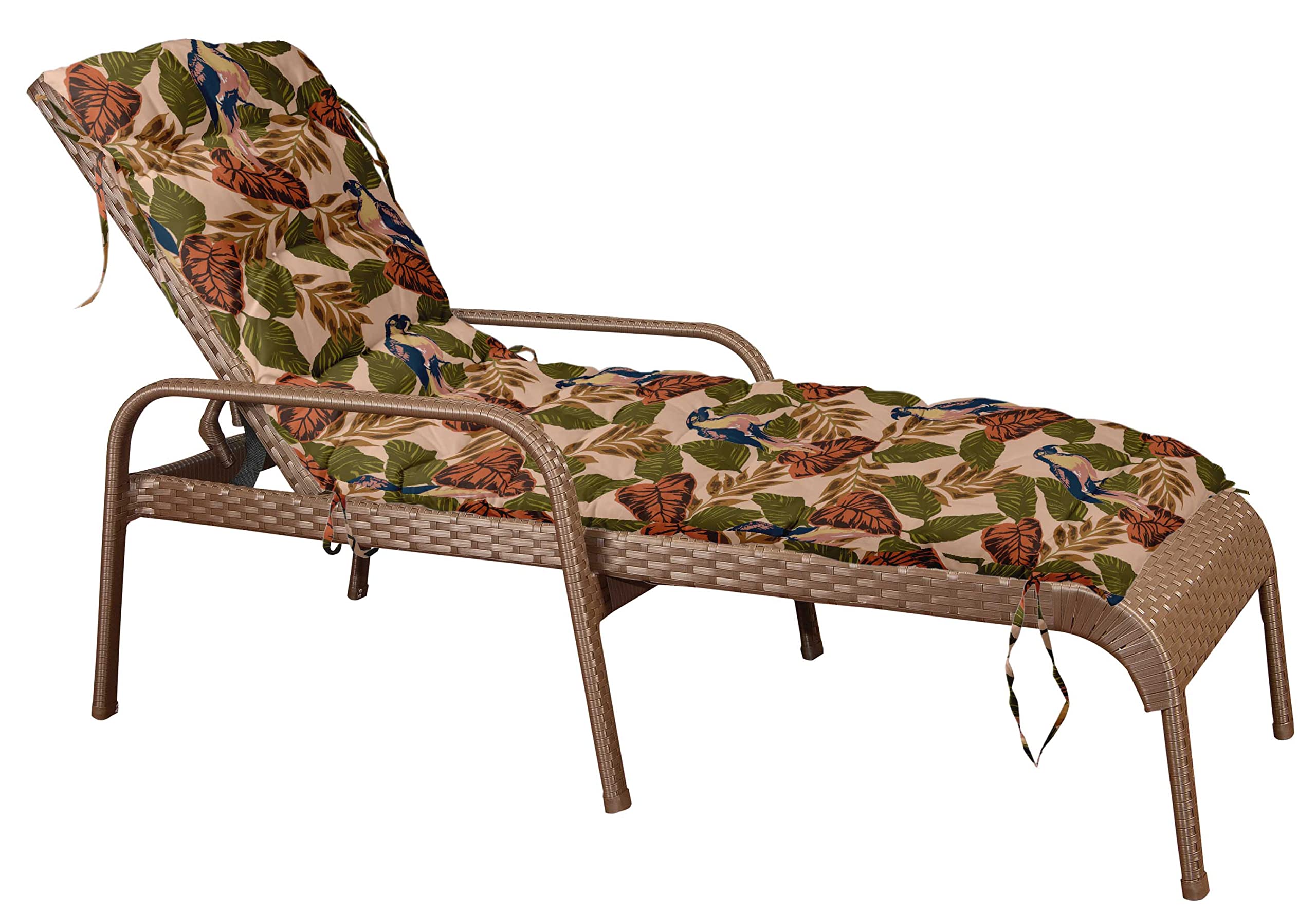 Quilted Thick Padded Seat Cushion for Rocking Chair, Sofa & Recliner - 74x23 Inch Outdoor Garden Bench Cushion with Ties - Peach Color - Perfect for Patio, Terrace & Sunroom Relaxation