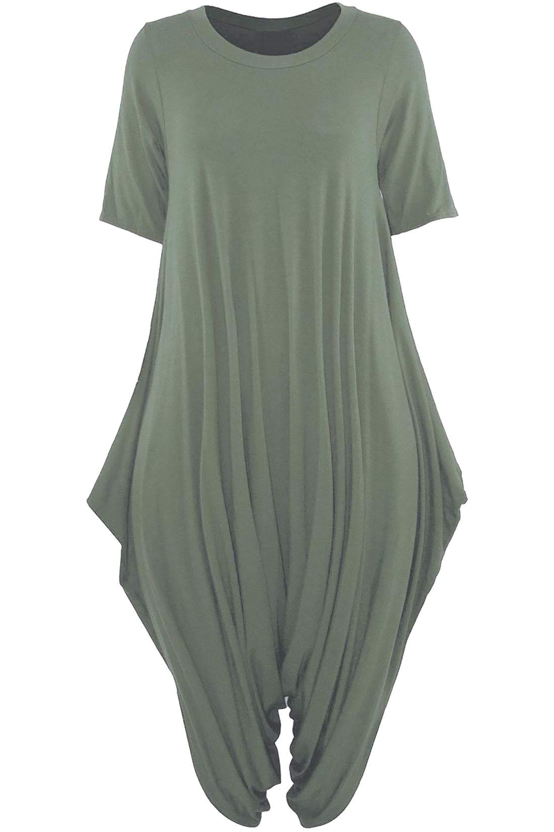 Women's Elegant Lagenlook Jumpsuit - Stylish Short Sleeve Harem Playsuit for Party & Night Out | Perfect for Cocktail Events, Date Nights & Special Occasions