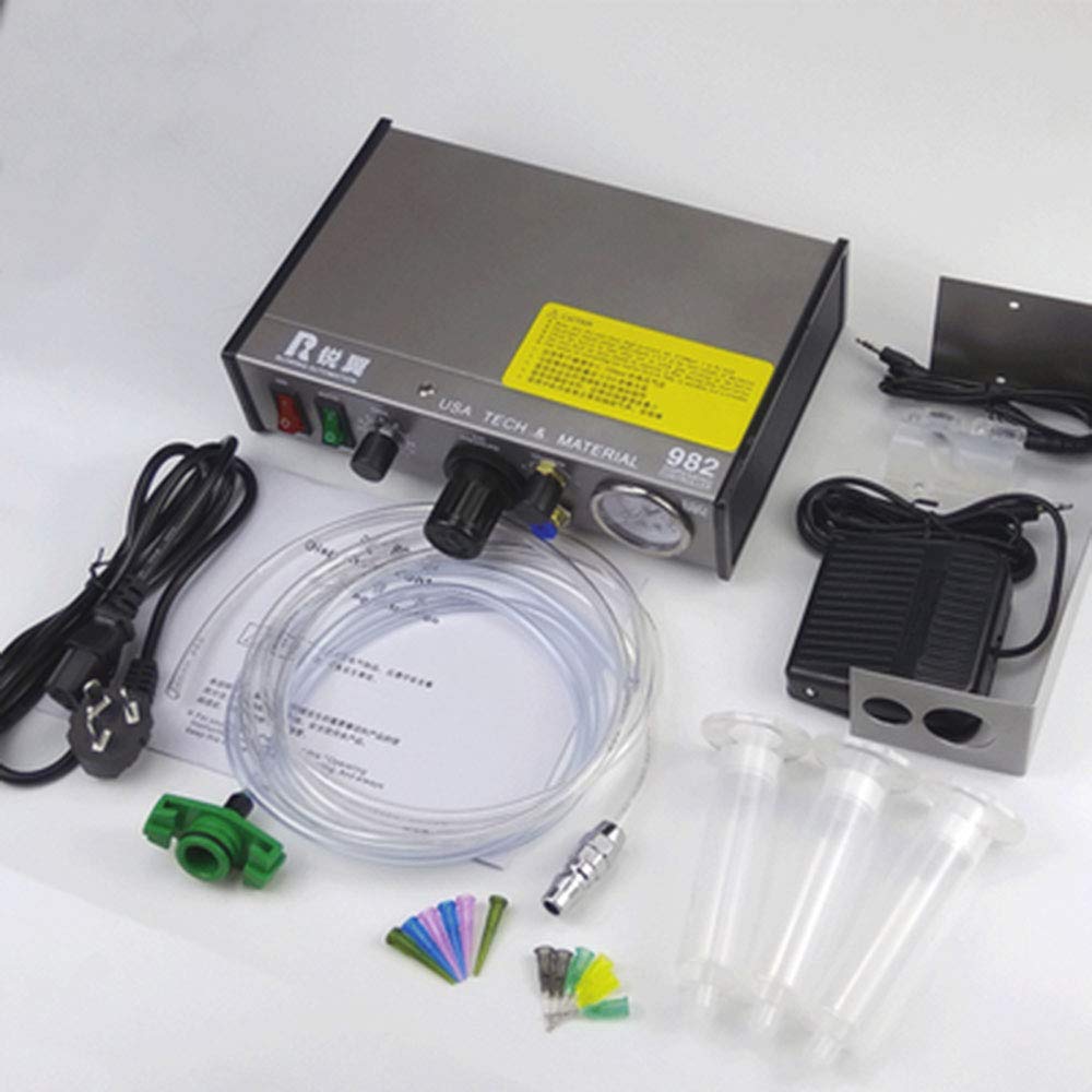 AD-982 Automatic Glue Dispenser Tool - 110V Precision Glue Dropper for Solder Paste & Liquid Control - Perfect for DIY, Electronics Repair, and Craft Projects