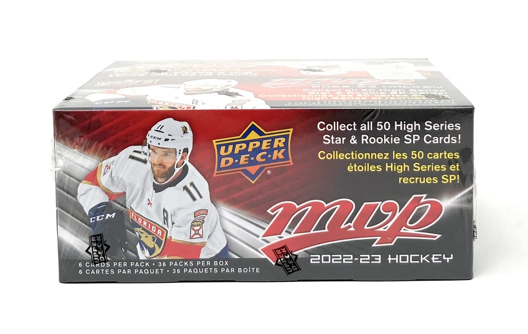 Upper Deck 2022-23 MVP Hockey Card Retail Box - 36 Packs of Collectible NHL Trading Cards | Perfect for Sports Memorabilia Collectors & Hockey Fans
