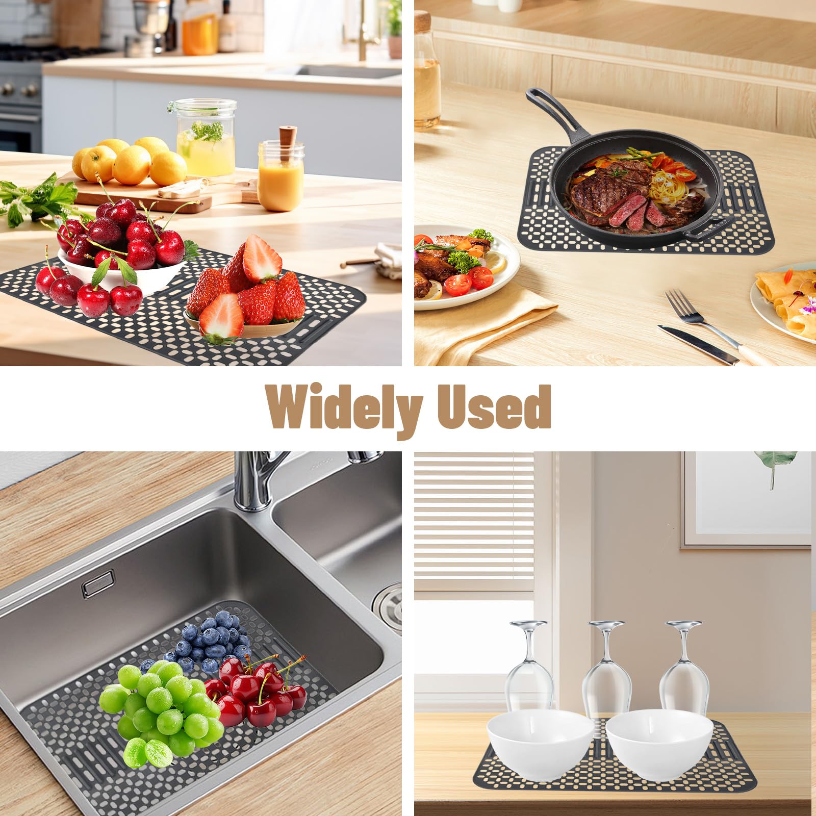 Non-Slip Silicone Sink Protector Mat 16.93
