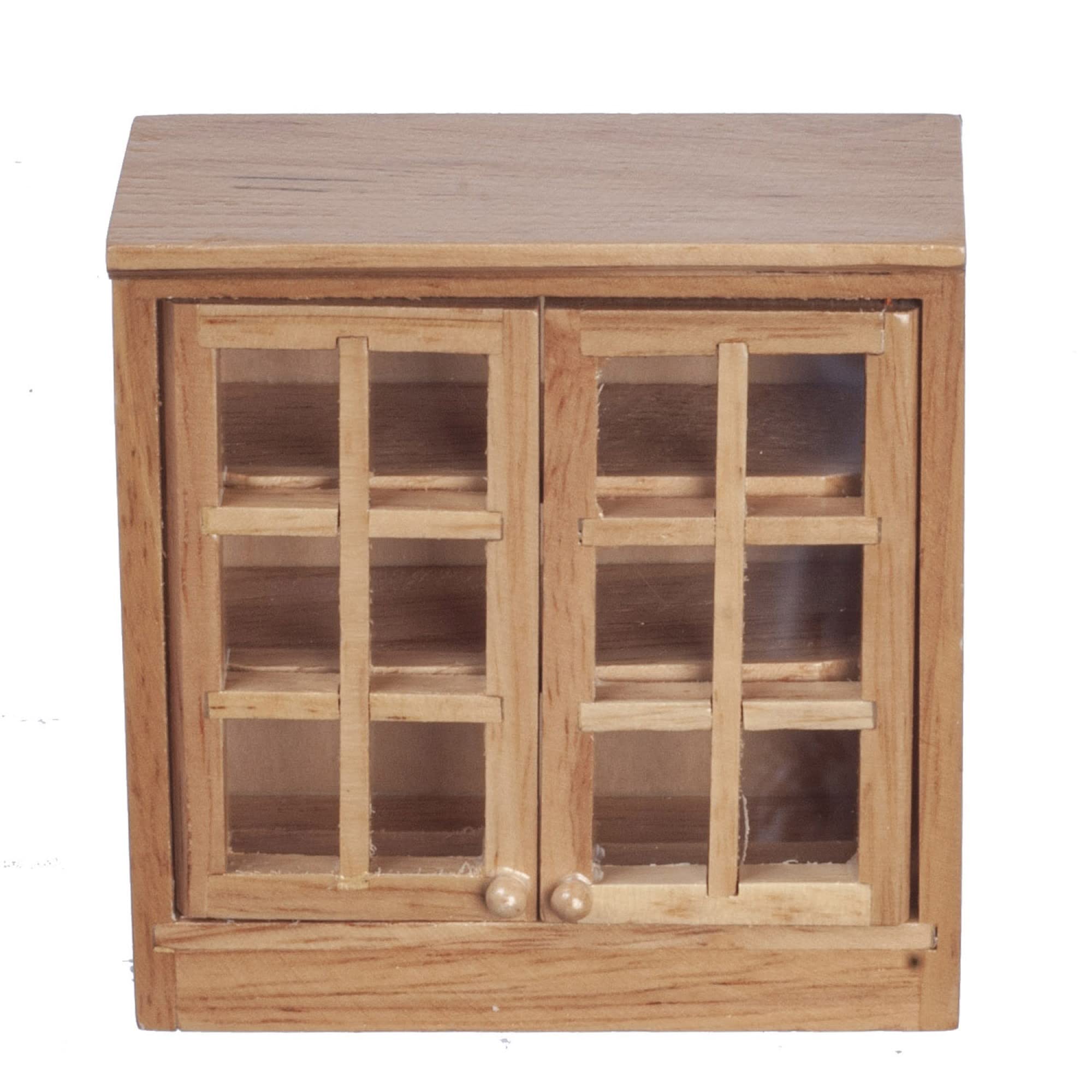 Oak Miniature Kitchen Wall Cabinet for Dollhouse by Town Square Miniatures - Perfect for Tiny Home Decor