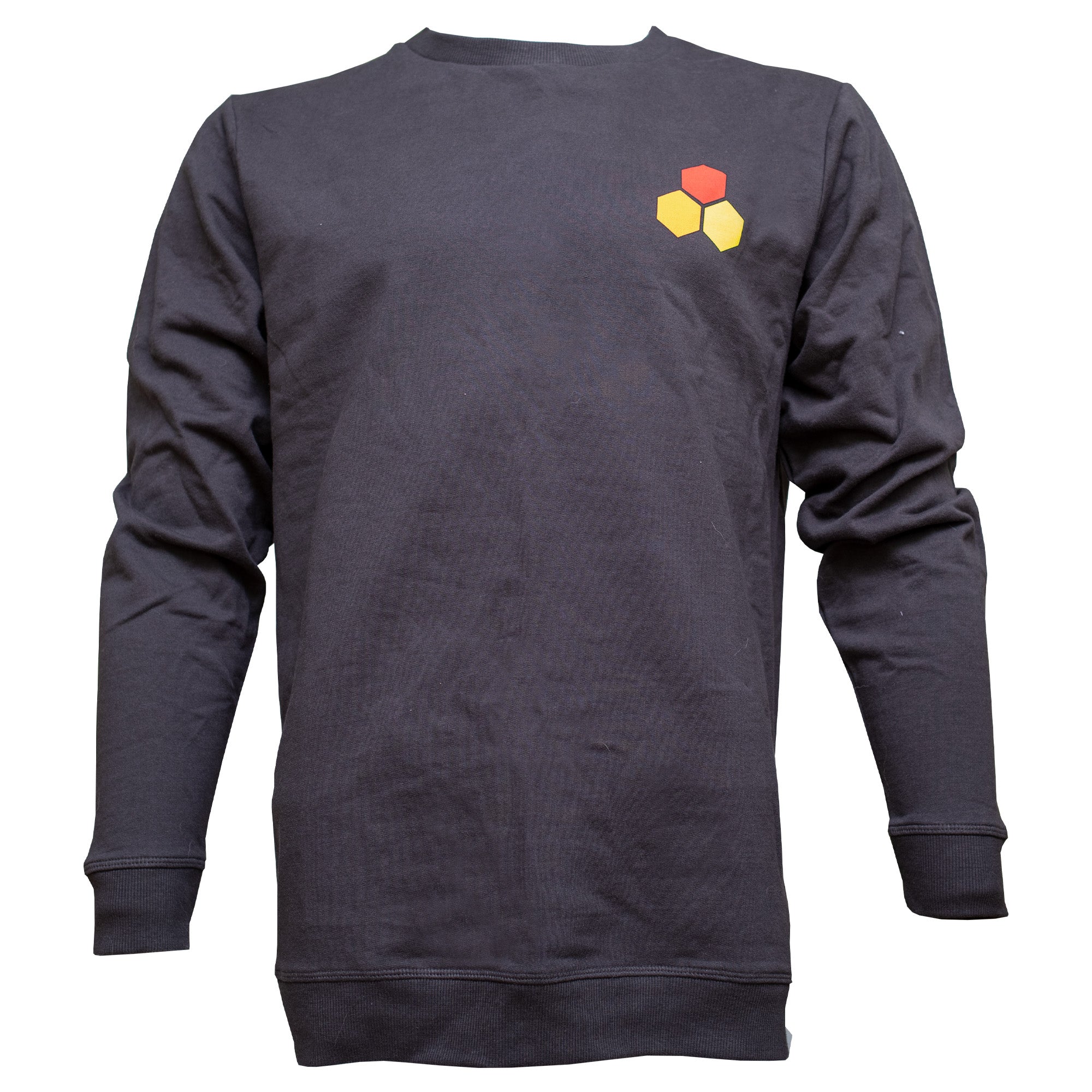 Channel Islands Classic Hex Crew Long Sleeve Sweater for Men - Charcoal Gray - Perfect for Casual Wear & Outdoor Activities