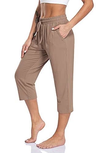 Brown Tan Capris